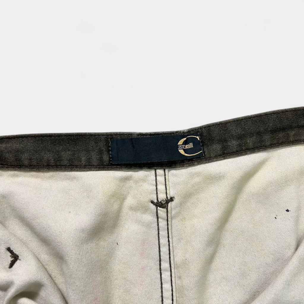 Just Cavalli 2000's Paint Splatter Brown Pants