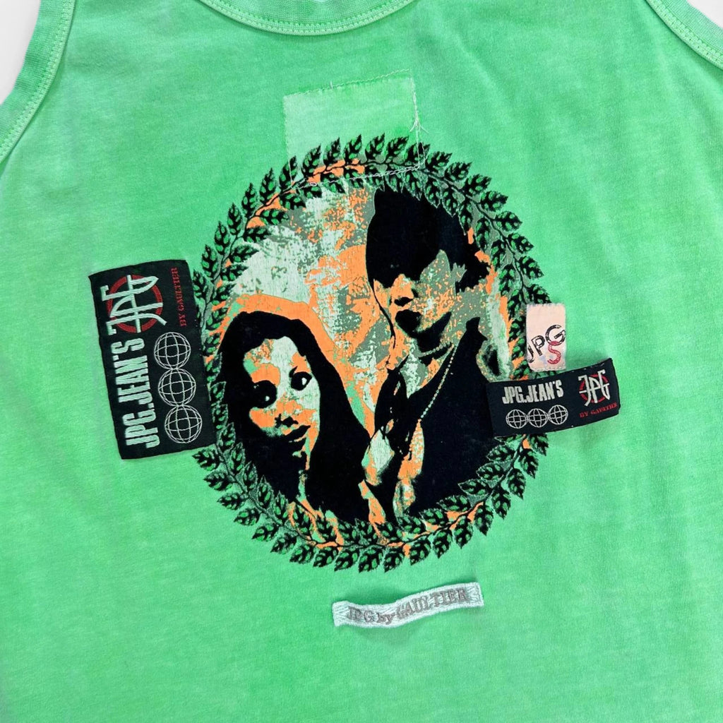 Jean Paul Gaultier Vintage Graphic Green Tanktop