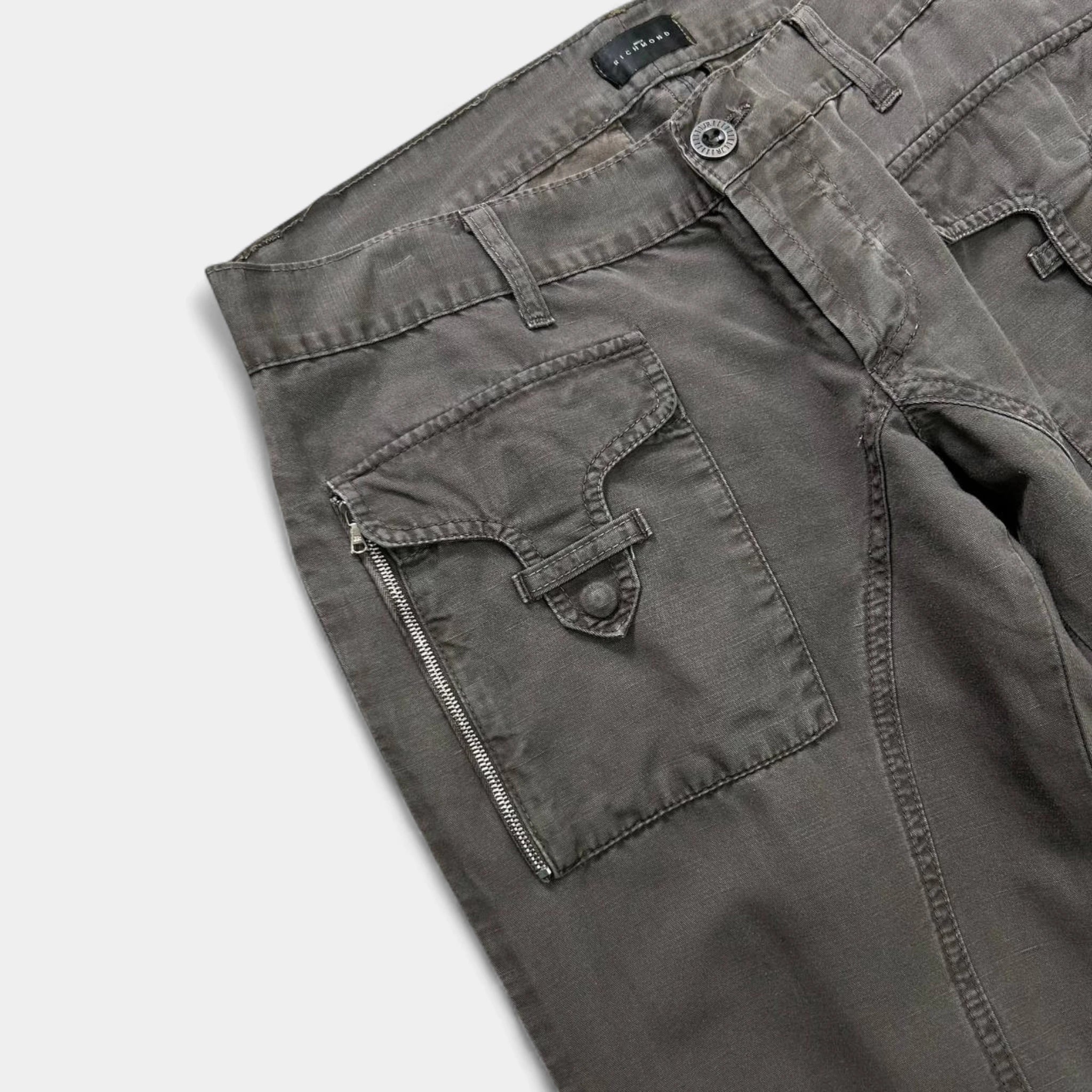 Richmond Dark Brown Cargo Pants