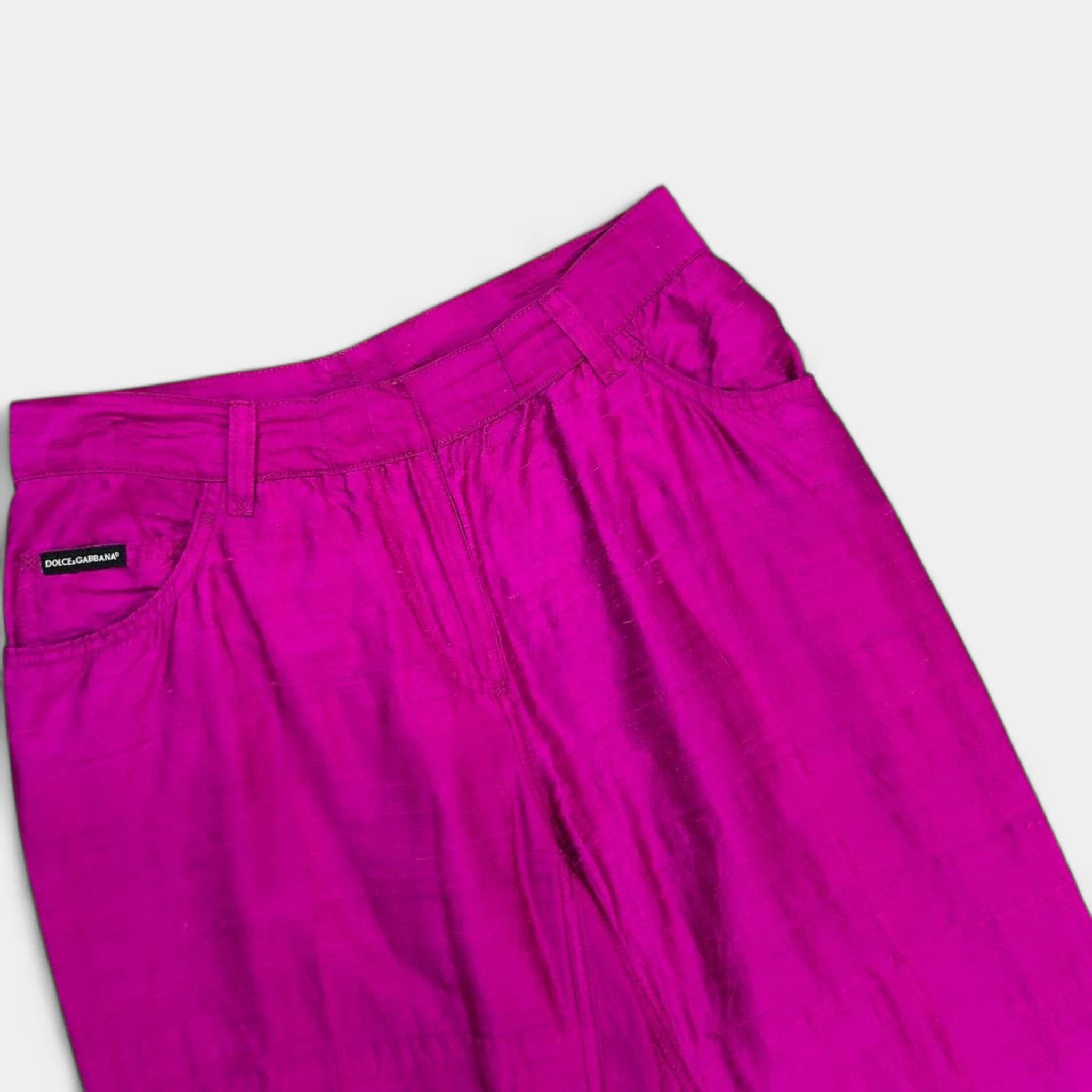 Dolce & Gabbana 2000's Pink Silk Pants