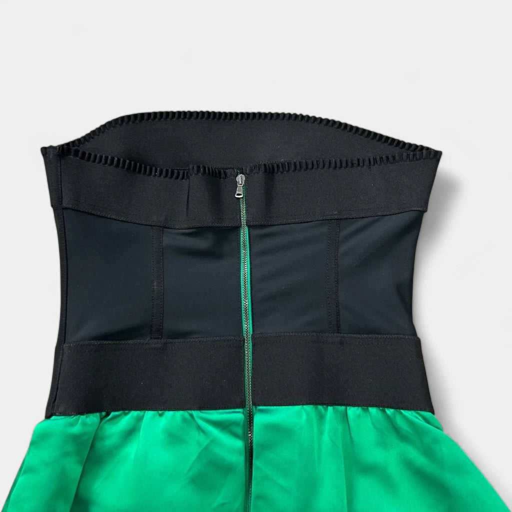 Dolce & Gabbana Green Silk Cocktail Dress