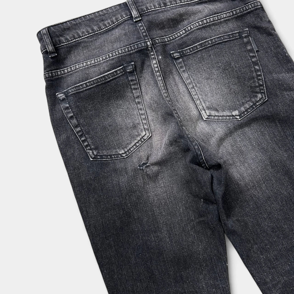 Saint Lauren D05 Skinny Denim Jeans Distressed Edge Women