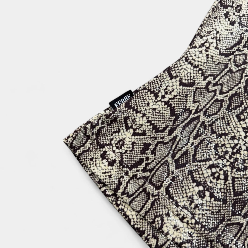 Gianfranco Ferré 90s Snakeskin Print Top