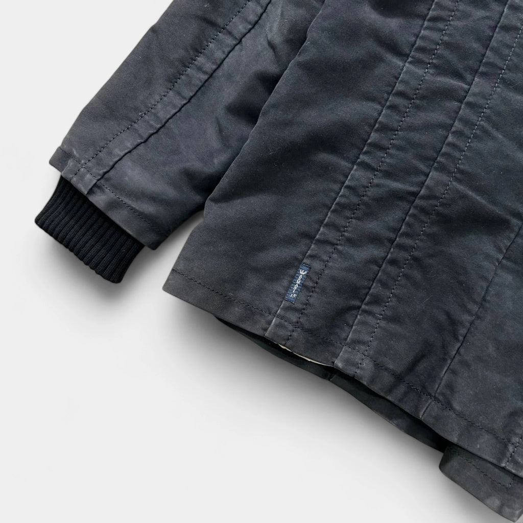 Armani Classic Long Button Navy Coat