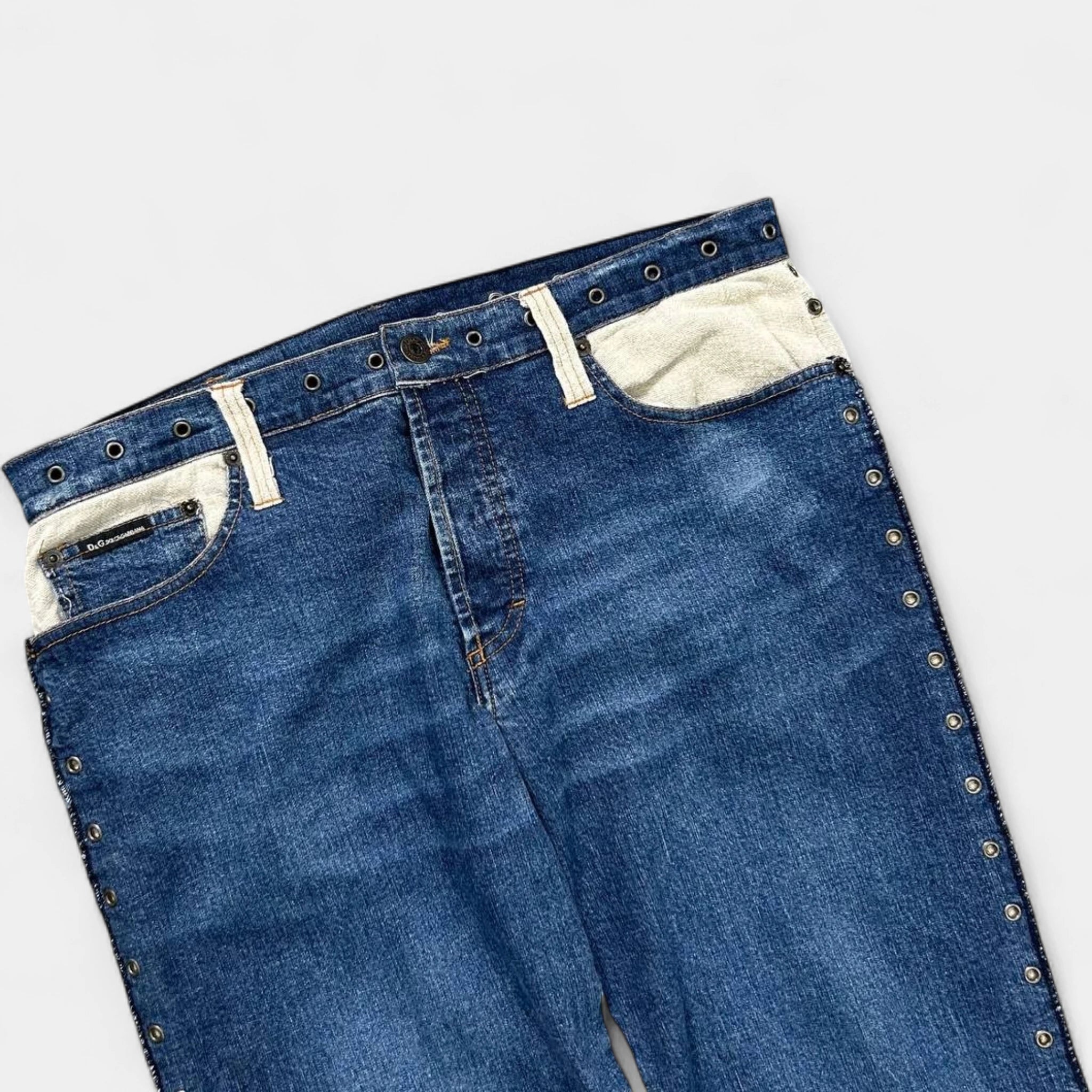 Dolce & Gabbana 2000's Hybrid Studded Jeans Pants