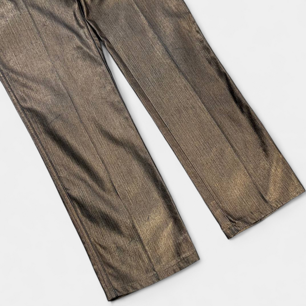 Dolce & Gabbana Metallic Gold Straight Leg Pants