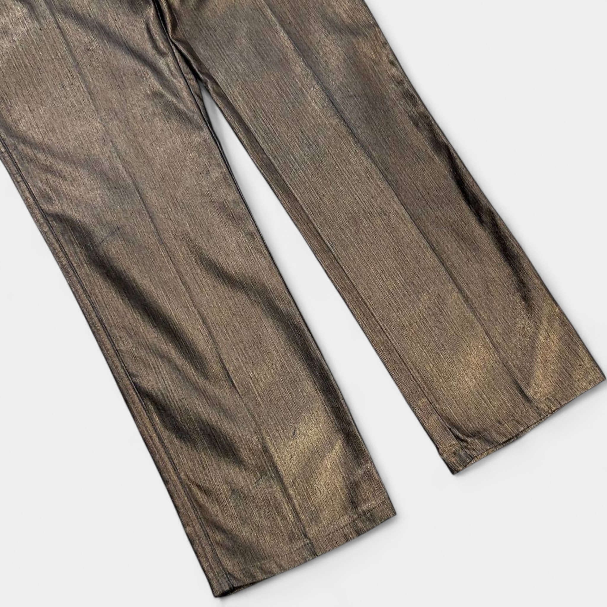 Dolce & Gabbana Metallic Gold Straight Leg Pants
