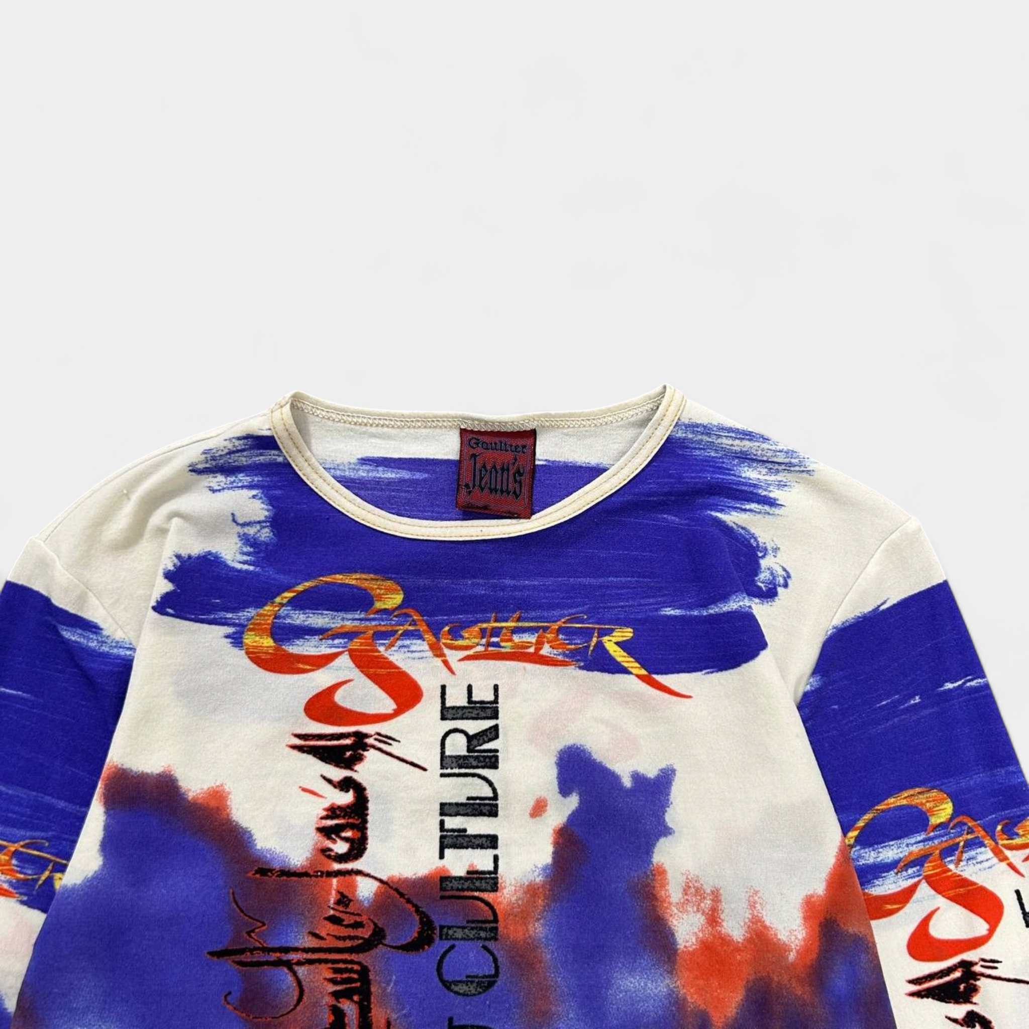 Jean Paul Gaultier 1990s Graphic Painted Longsleeve