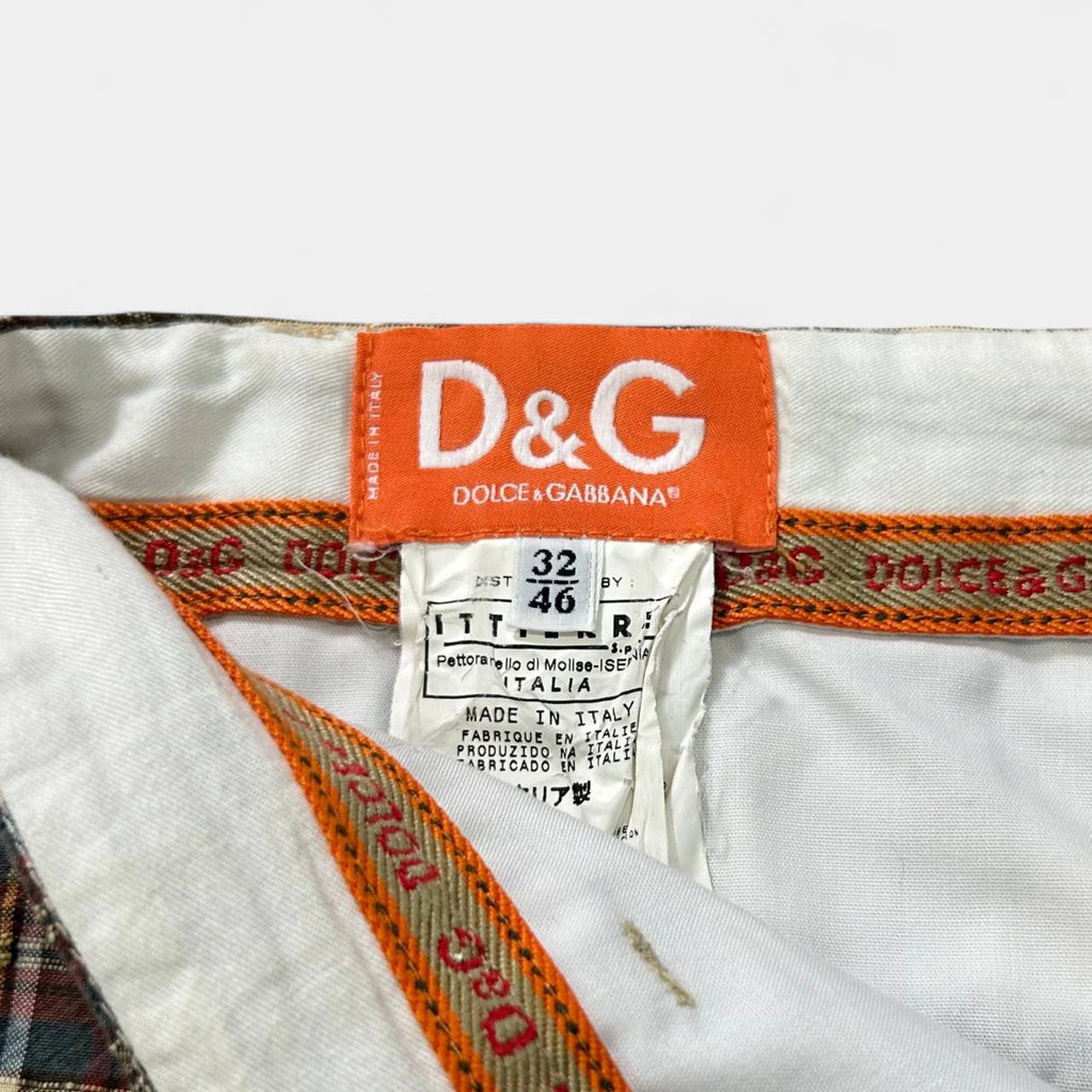 Dolce & Gabbana Yellow Checkered Shorts