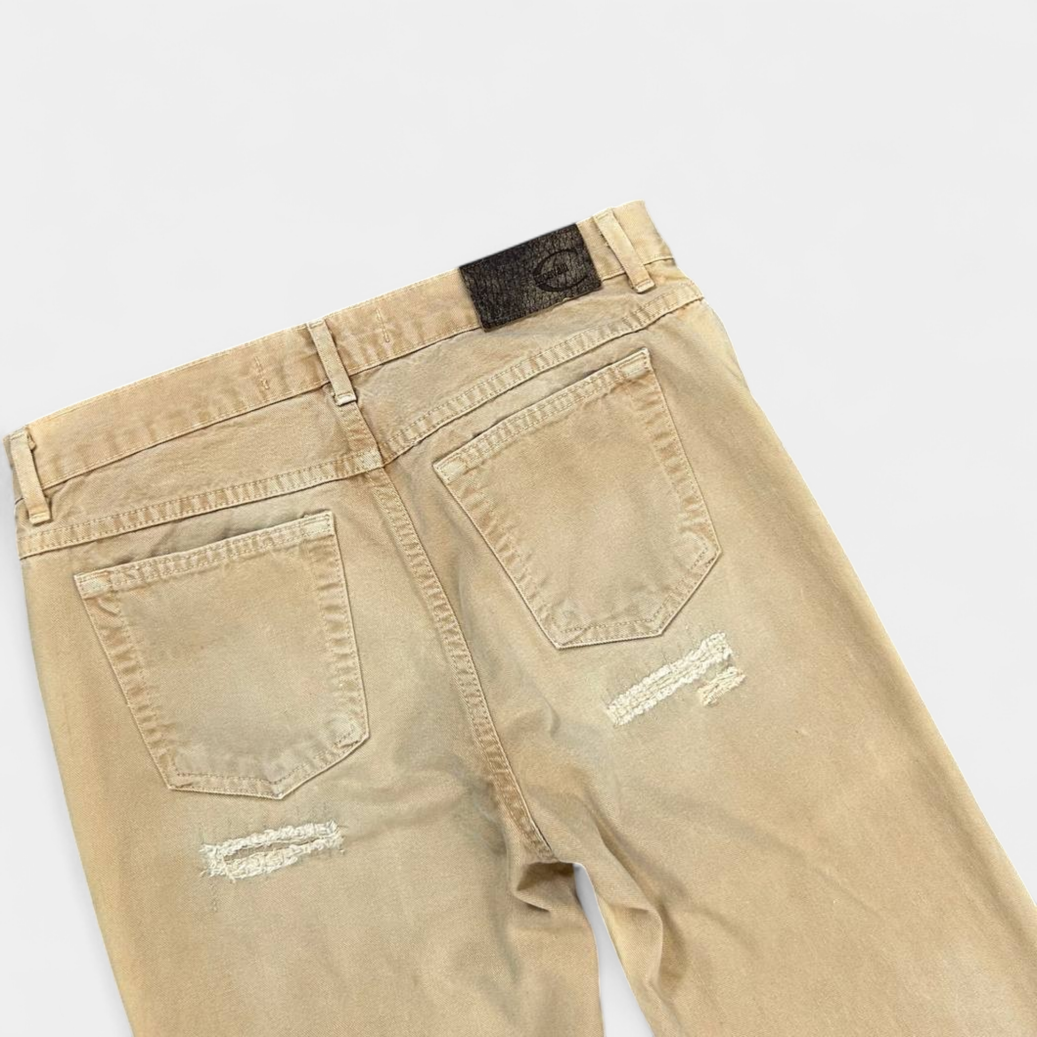 Just Cavalli Beige Distressed Jeans