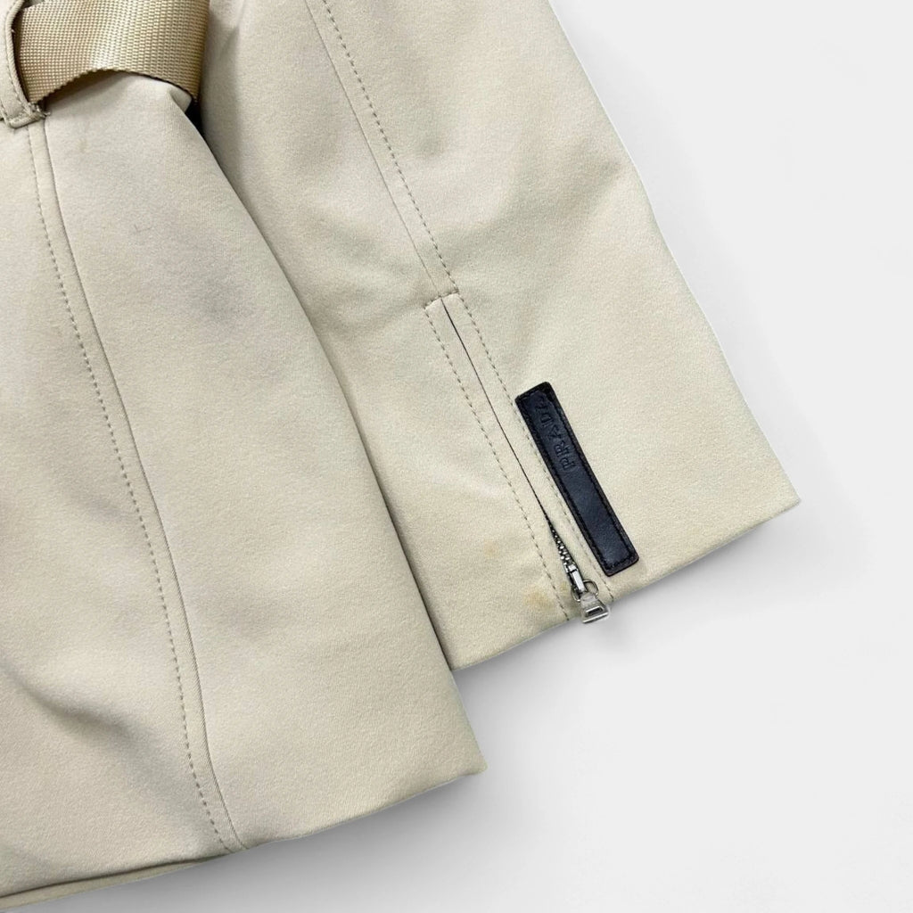 Prada Beige Fur Hooded Jacket
