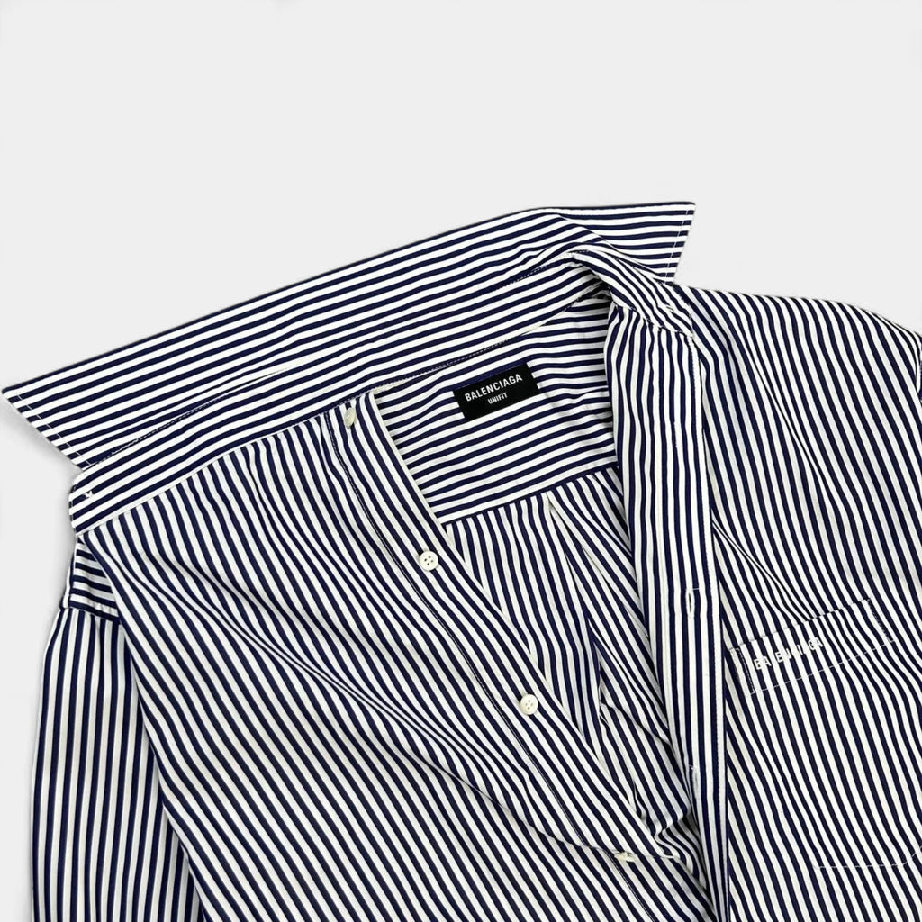 Balenciaga Asymmetric Striped Shirt