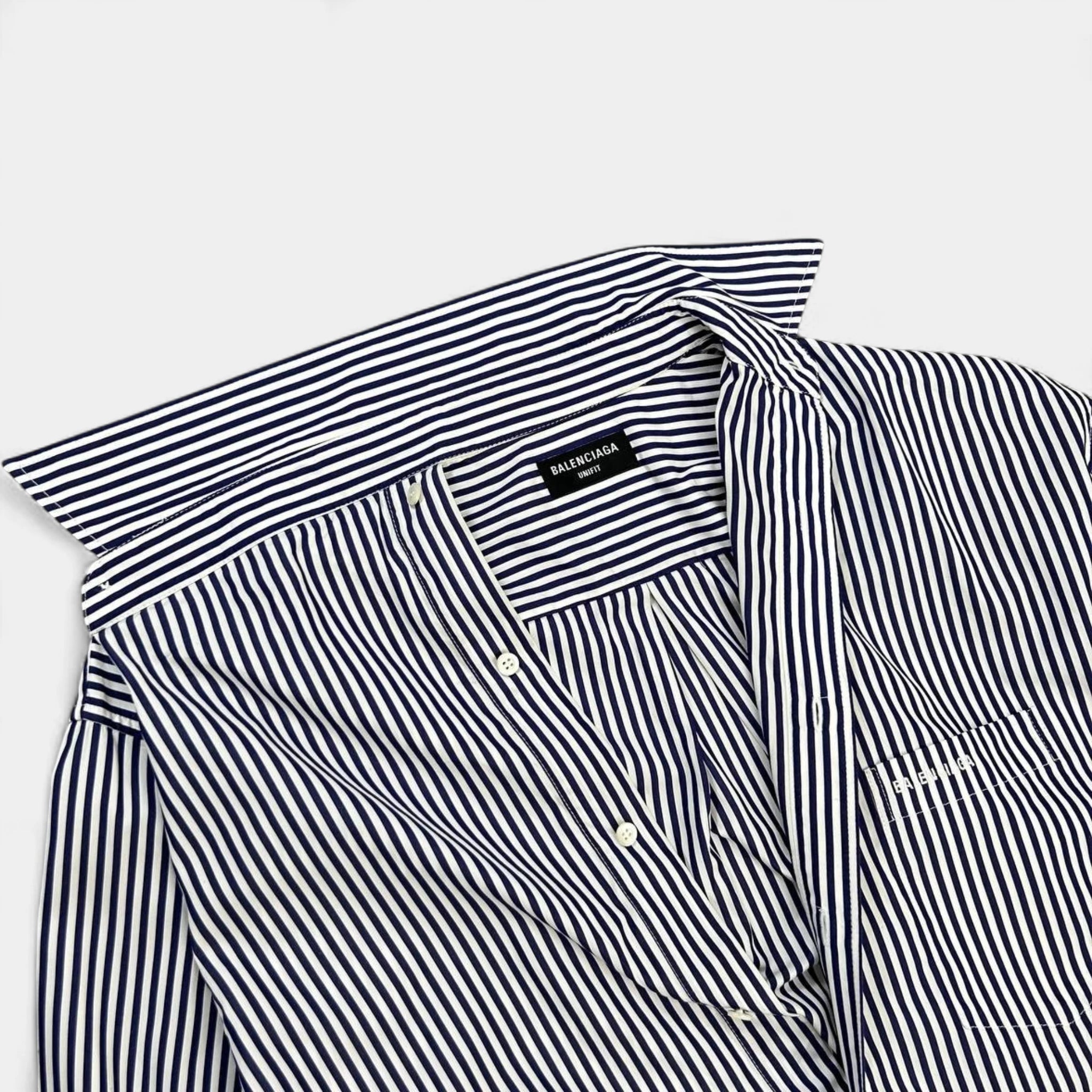 Balenciaga Asymmetric Striped Shirt