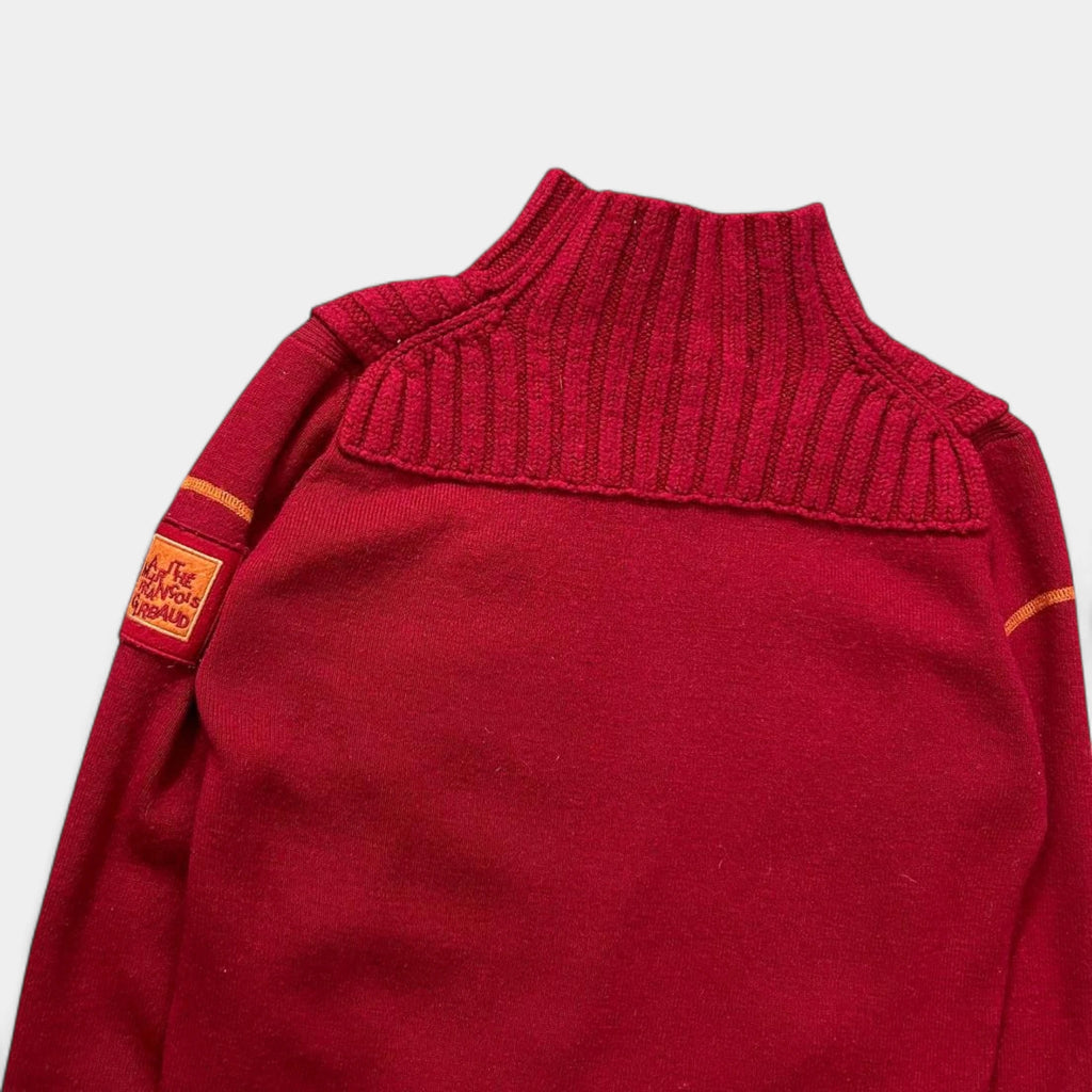 Marithé + François Girbaud Red Knit Sweatshirt