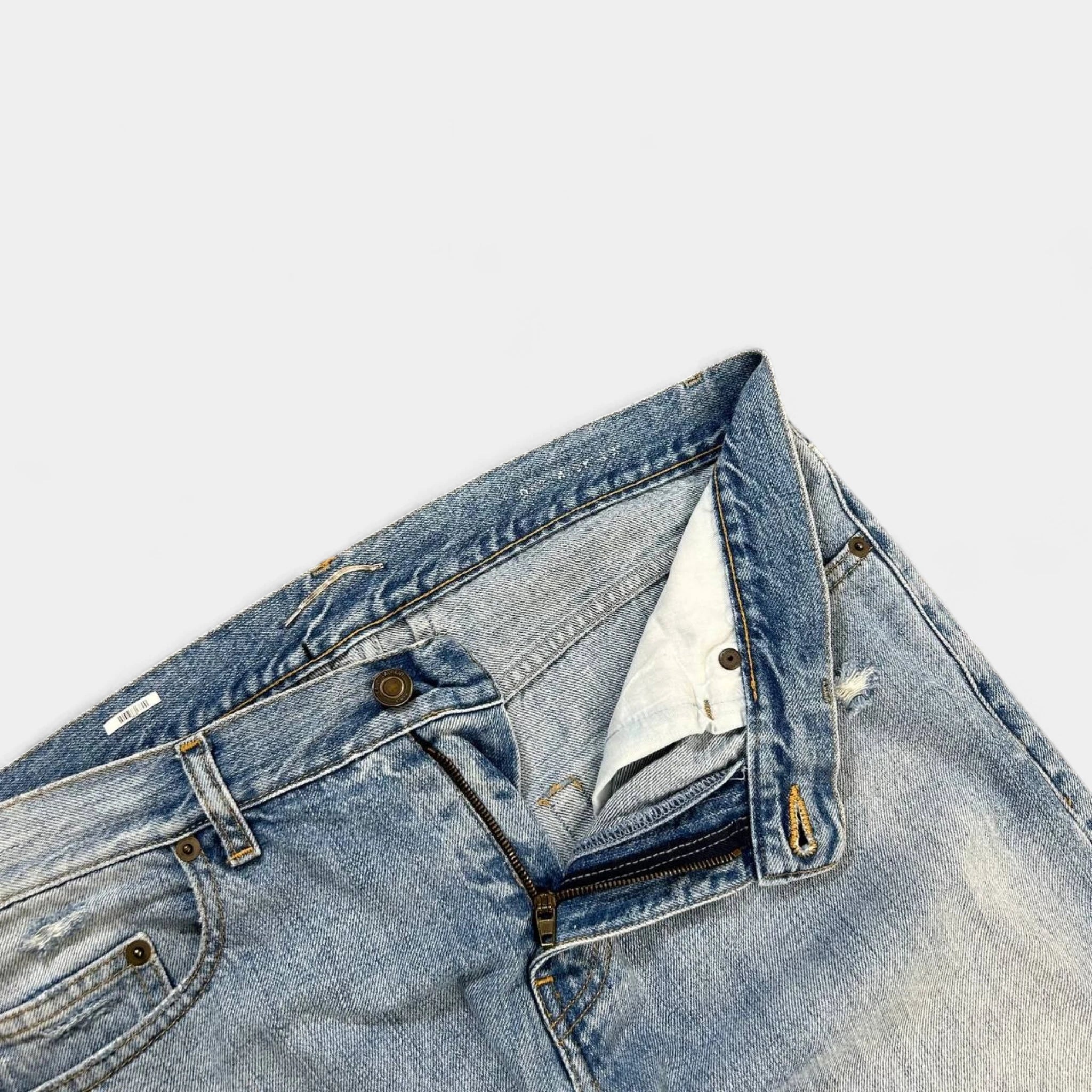 Saint Laurent D02 Blue Skinny Jeans