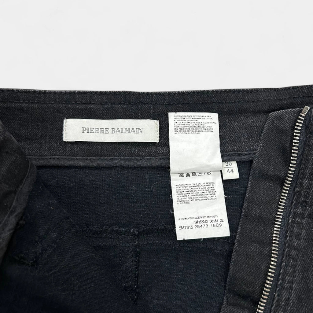 Pierre Balmain Zippers Denim Long Skirt