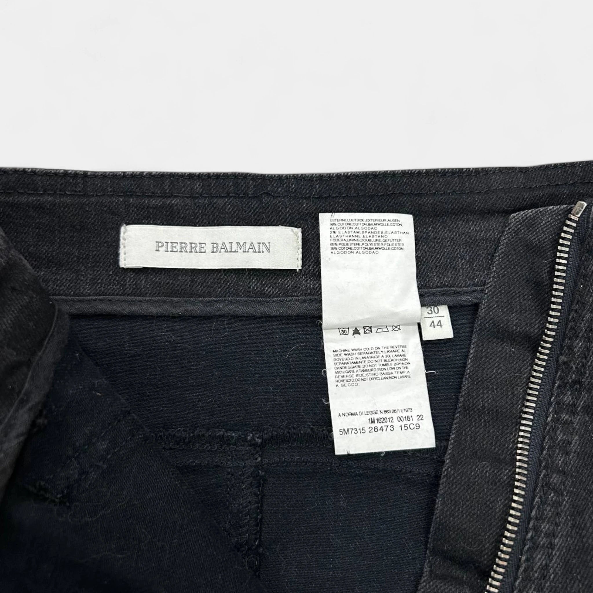 Pierre Balmain Zippers Denim Long Skirt