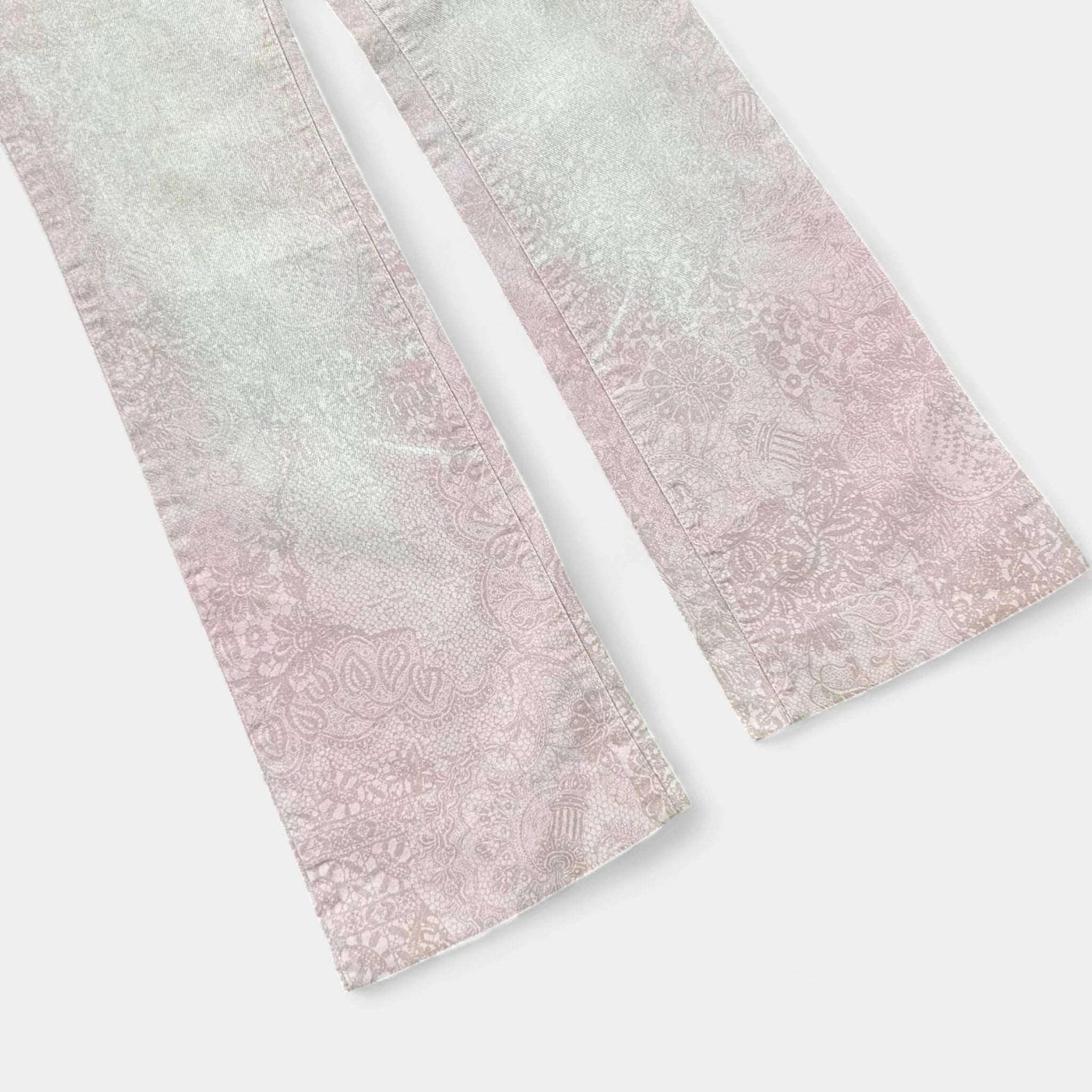 Just Cavalli 2000s Relief Floral Pink Pants