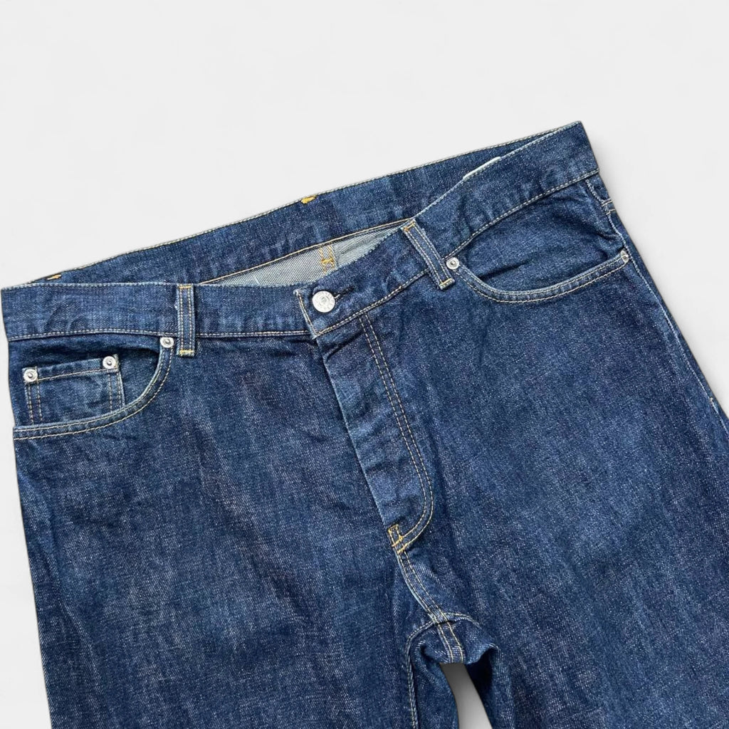 Helmut Lang 1999 Classic Raw Denim Blue Jeans