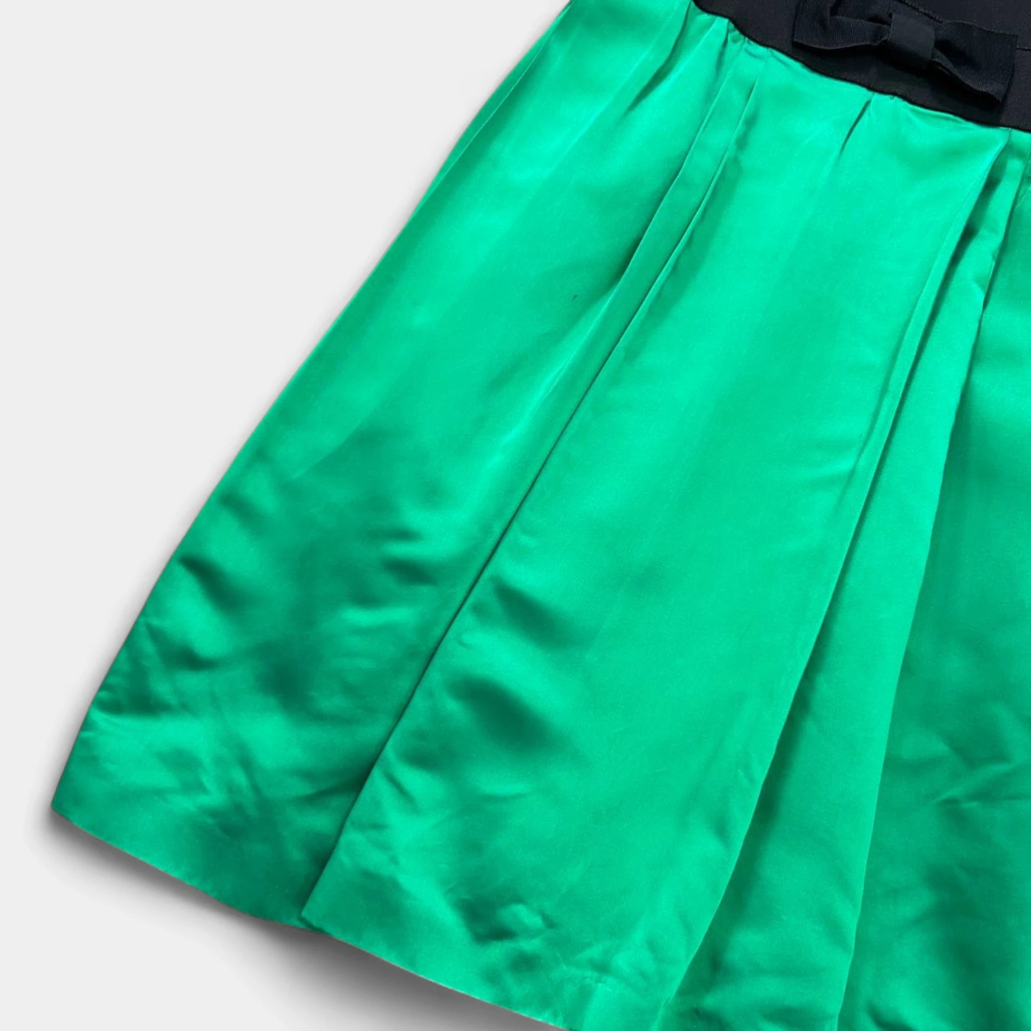 Dolce & Gabbana Green Silk Cocktail Dress