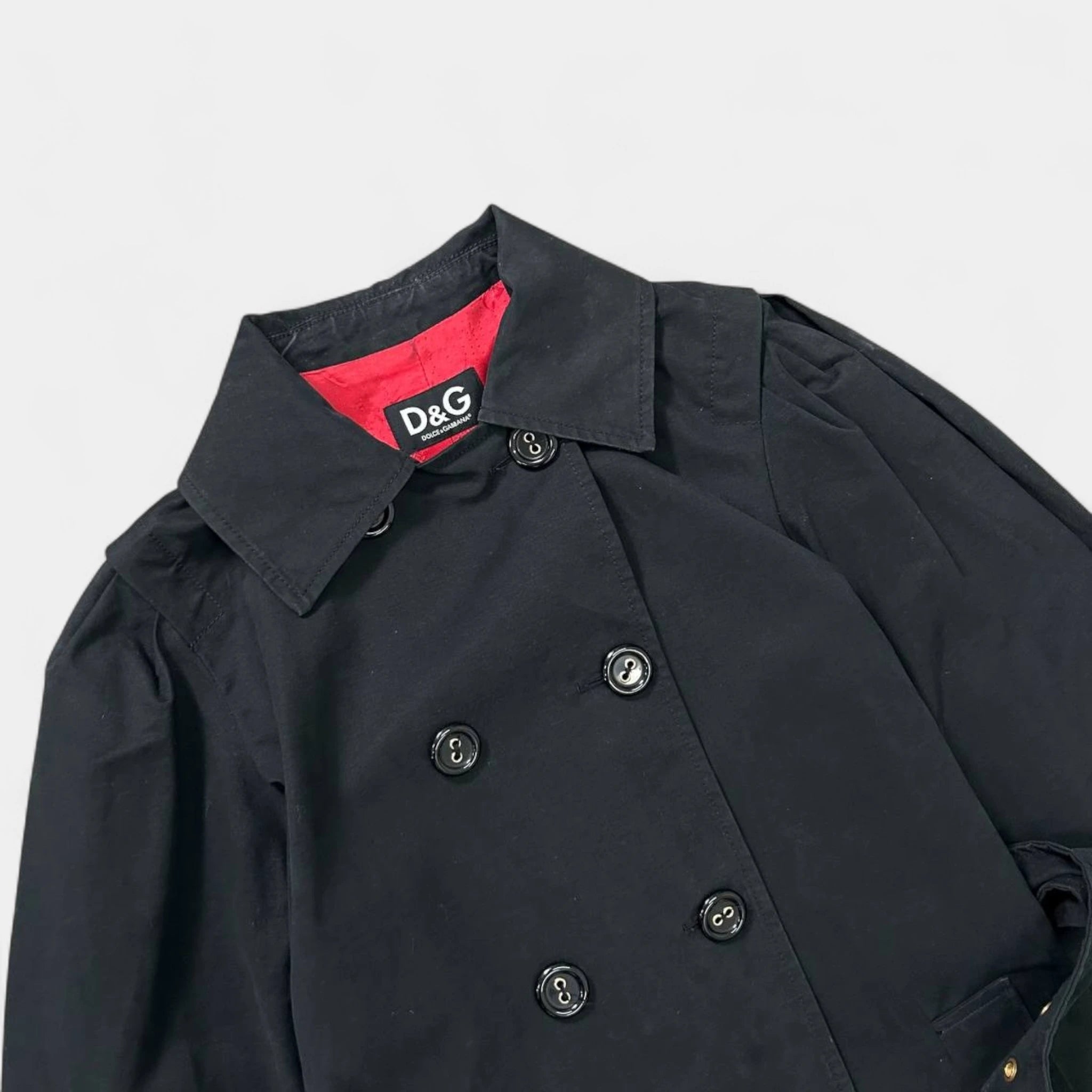Dolce & Gabbana Black Trench Coat