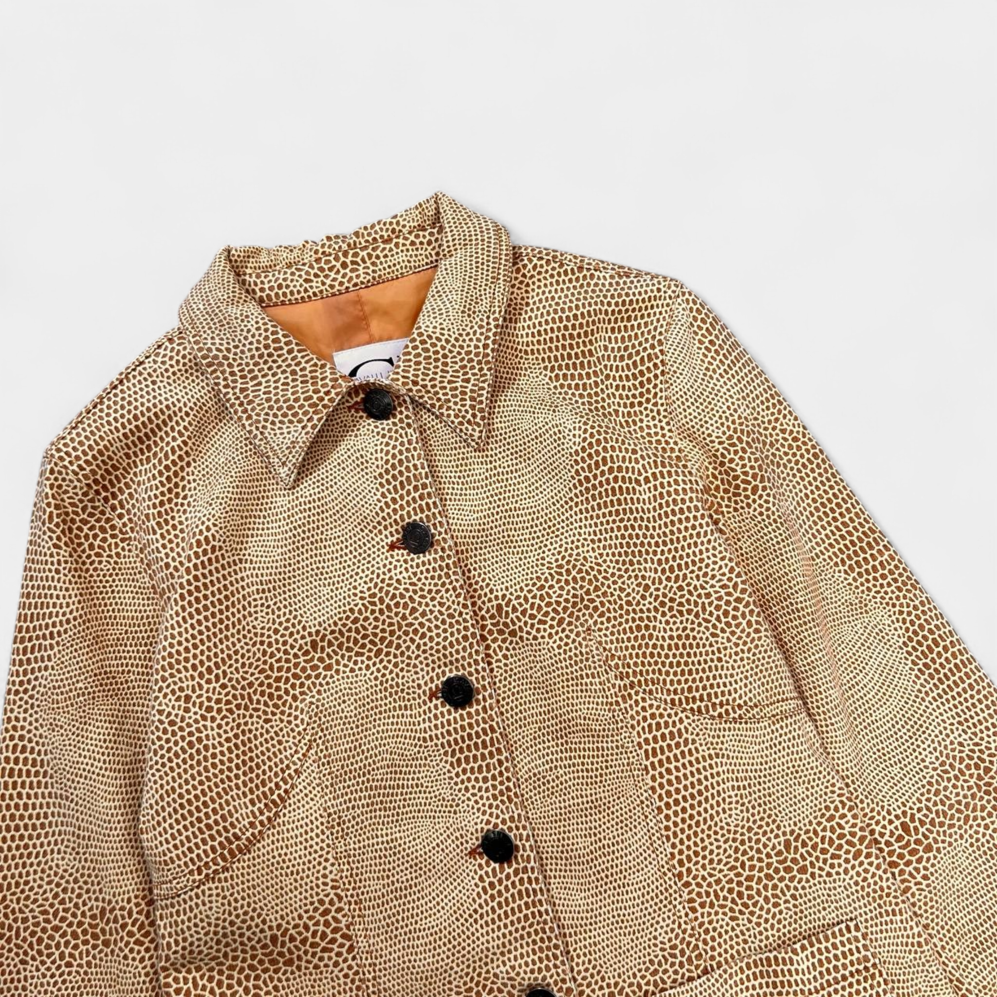 Cavalli Giraffe Print Yellow Blazer