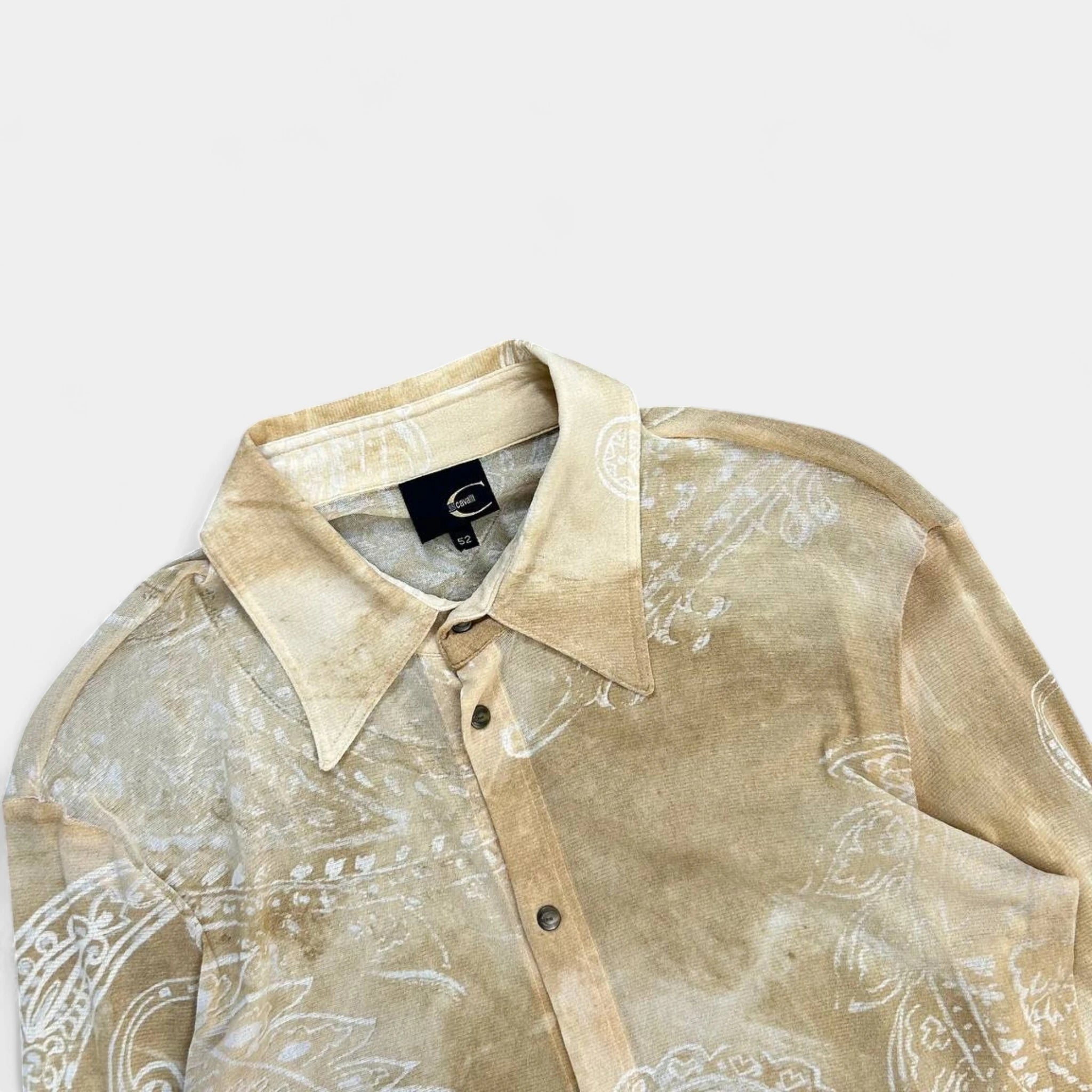 Just Cavalli Bandana Yellow Mesh Shirt