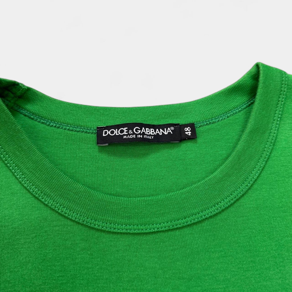 Dolce & Gabbana Green "LOVE 2010" Heart Graphic T-Shirt