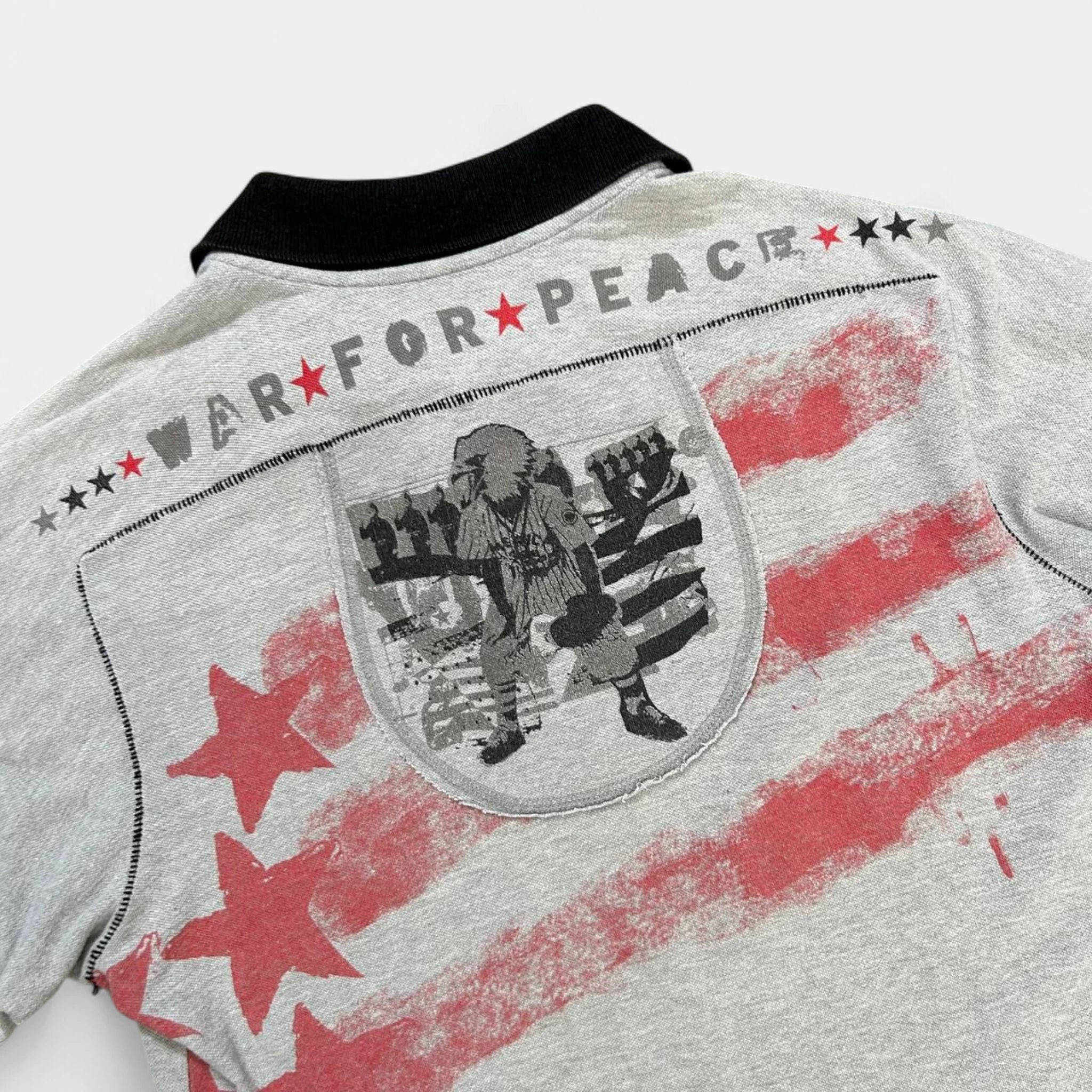 Marithé + François Girbaud Stars Flag Grey Polo