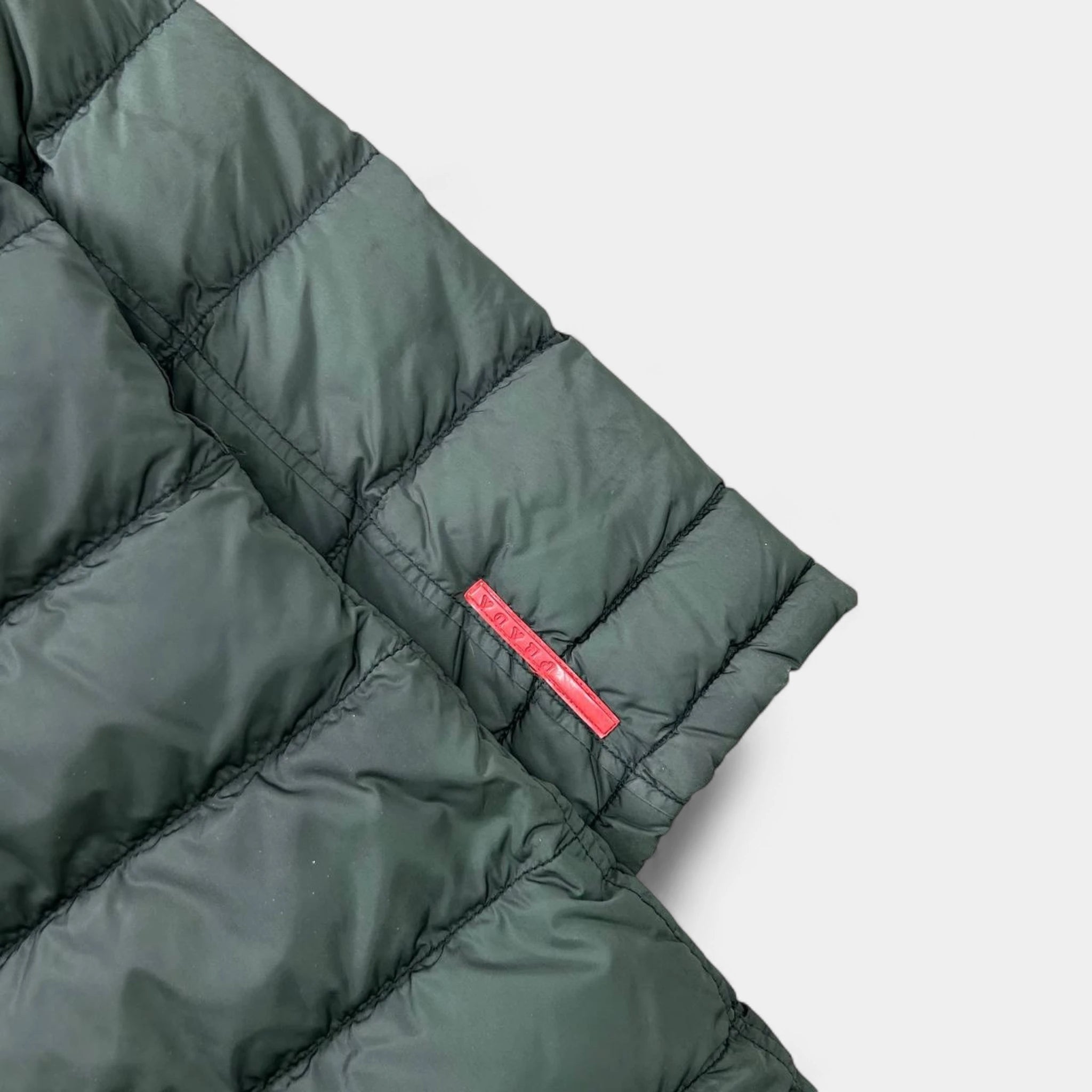 Prada Green Long Puffer Jacket
