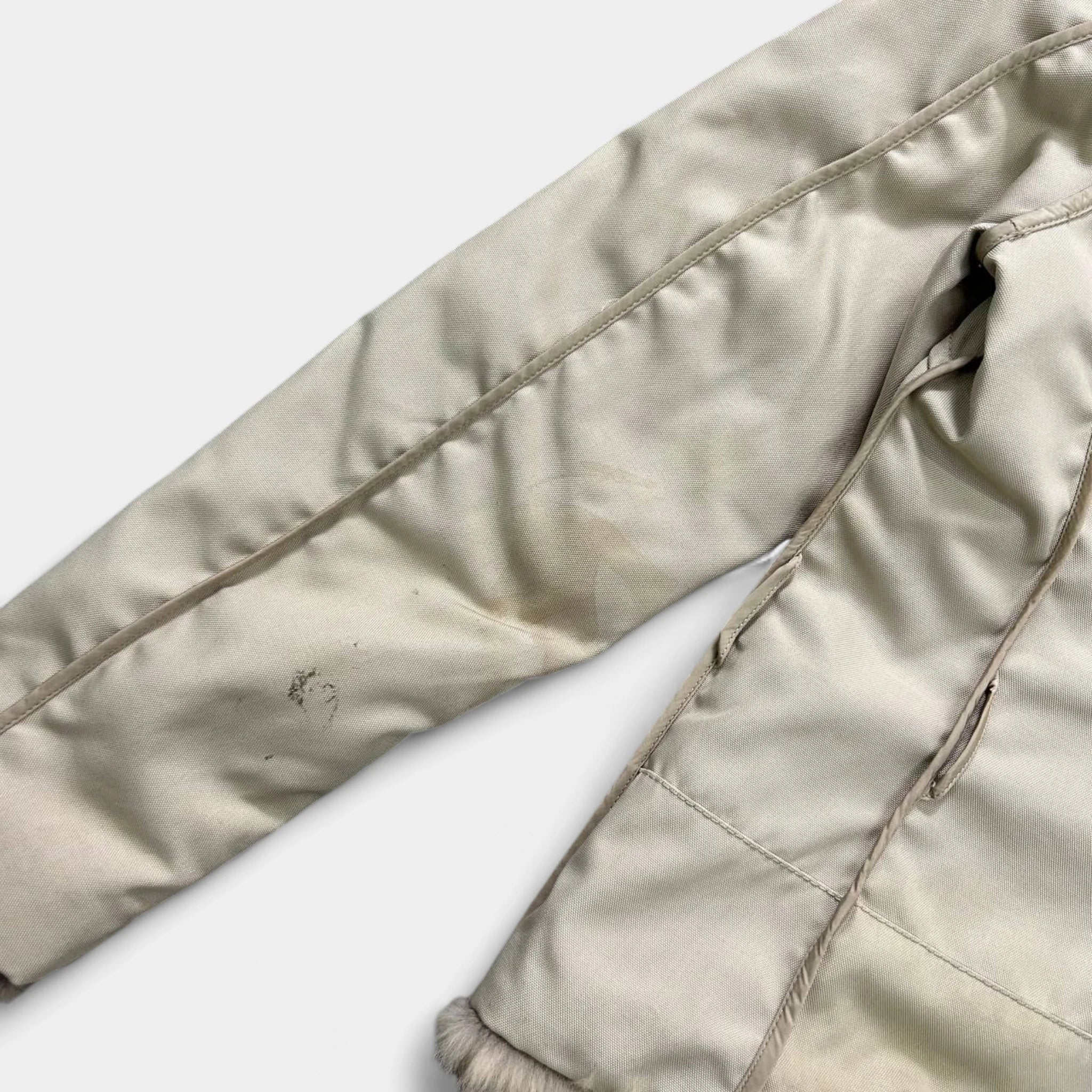 Prada 2000's Beige Fur Nylon Jacket