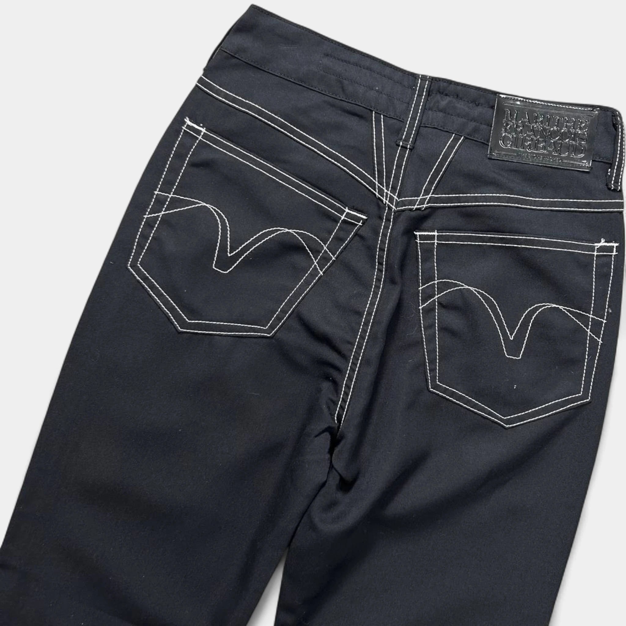 Marithé + François Girbaud Contrast Stitching Pants