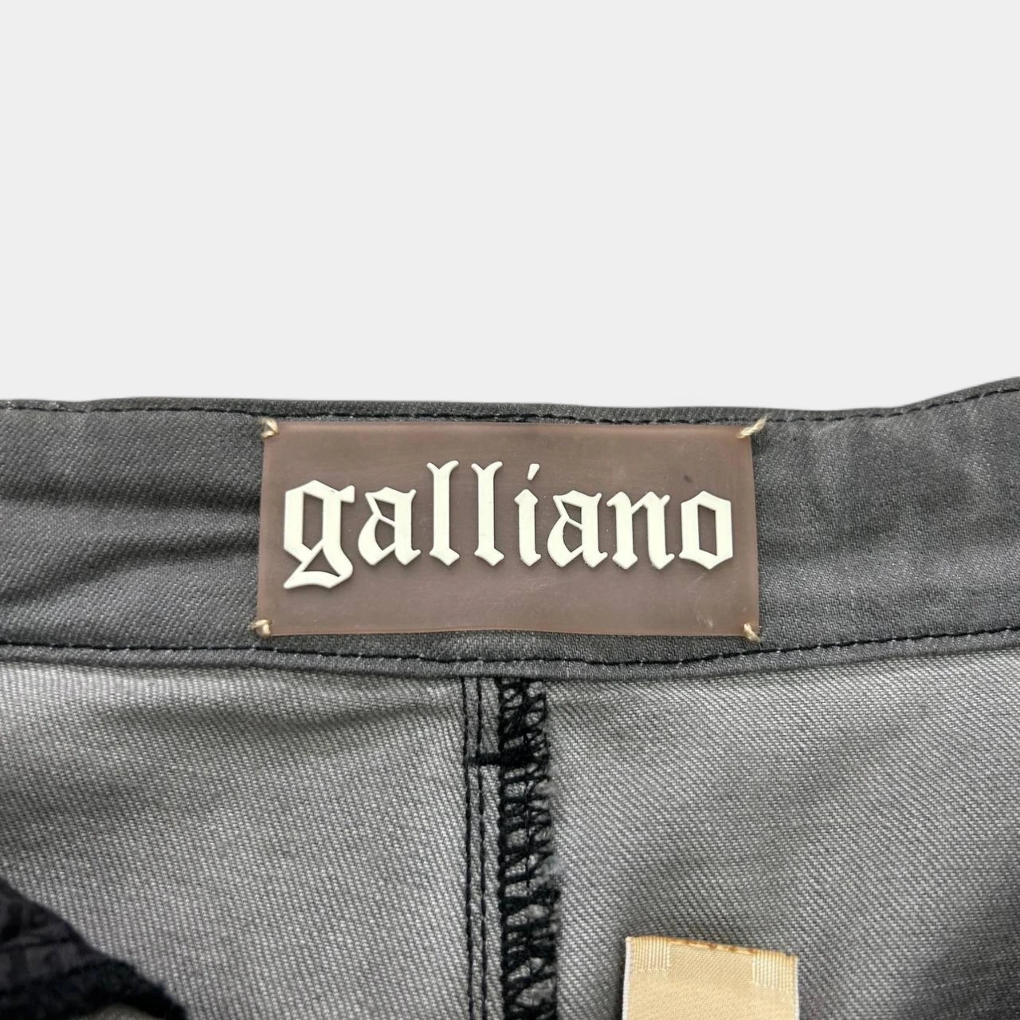 Galliano Ropes Denim Mid-Length Skirt