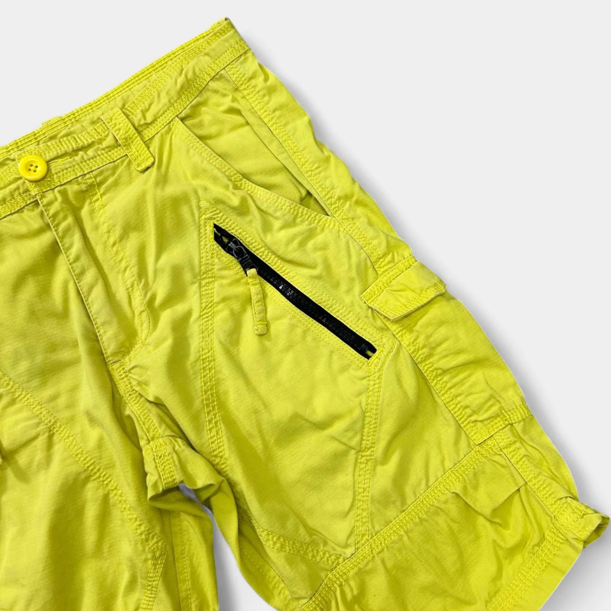 Armani Exchange Utilitarian Yellow Cargo Shorts