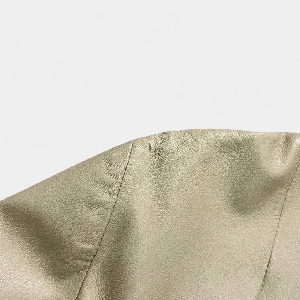 Dolce & Gabbana 1990s Beige Camel Leather Jacket