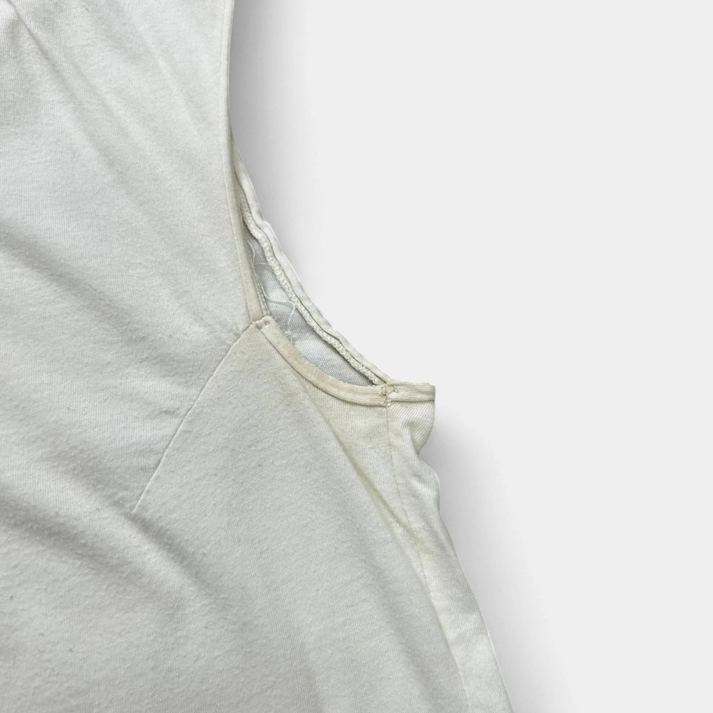 Maison Margiela MM6 Cotton White Sleeveless T-Shirt