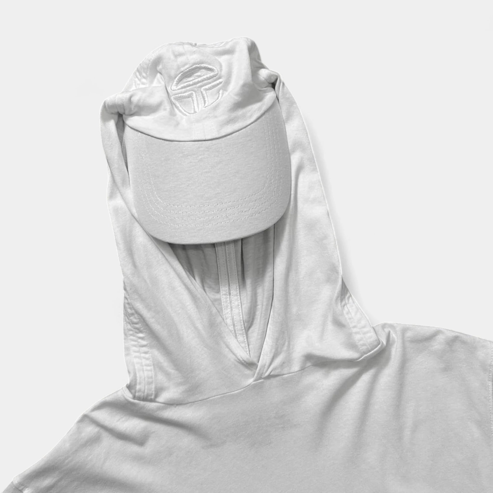 Telfar Loose White Cotton Hooded T-Shirt