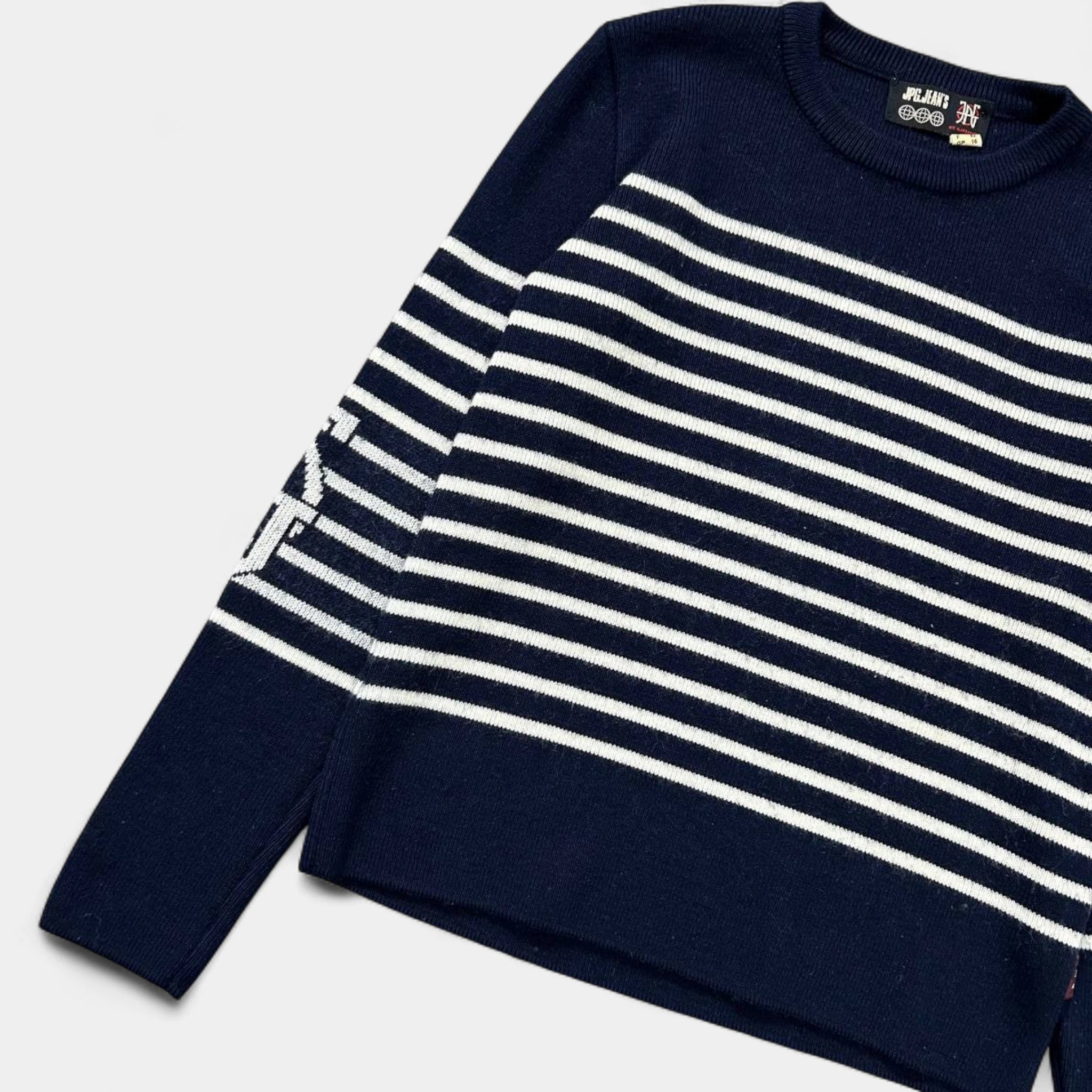 Jean Paul Gaultier 1990s Classic Navy White Striped Jersey