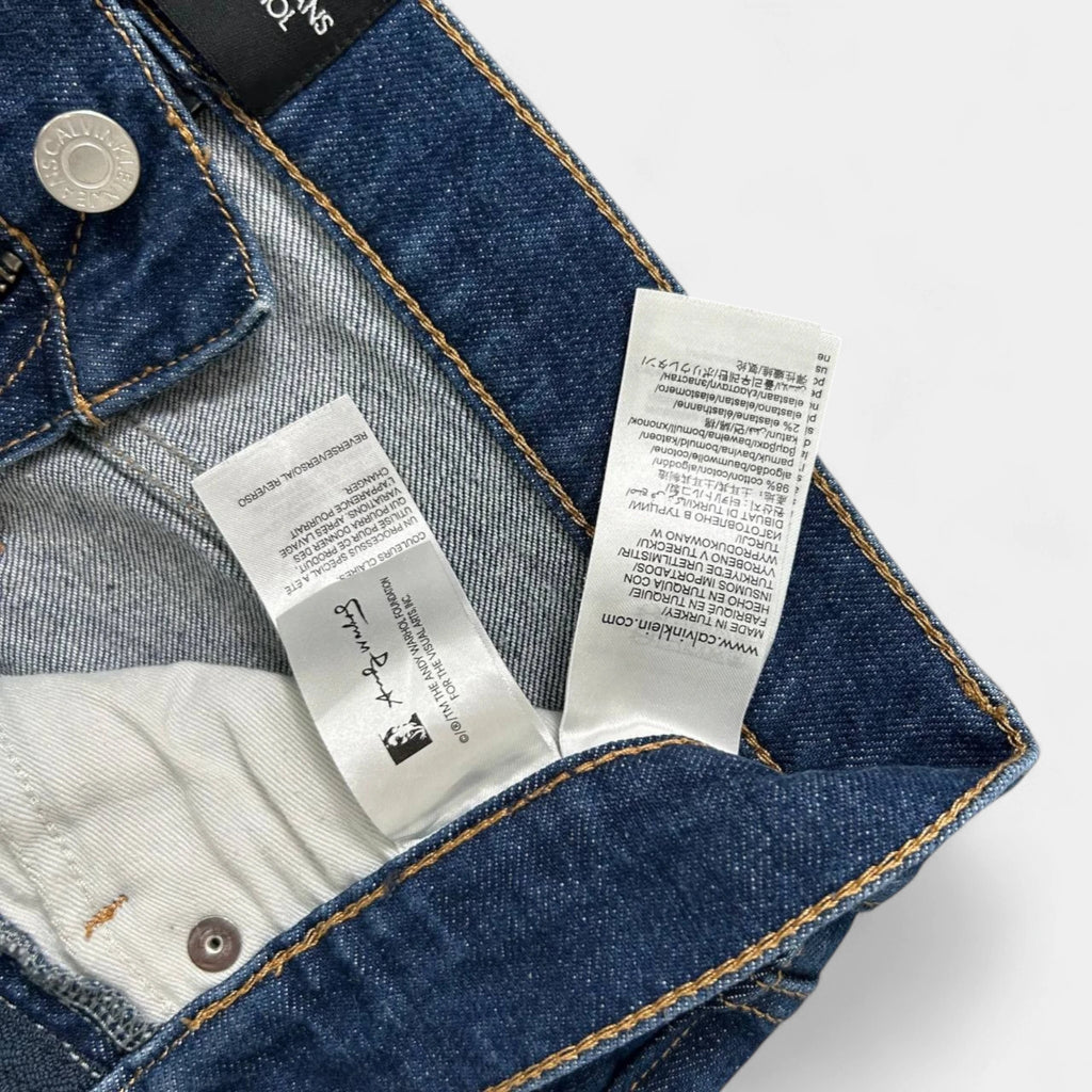 Calvin Klein Andy Warhol Straight Cut Blue Jeans