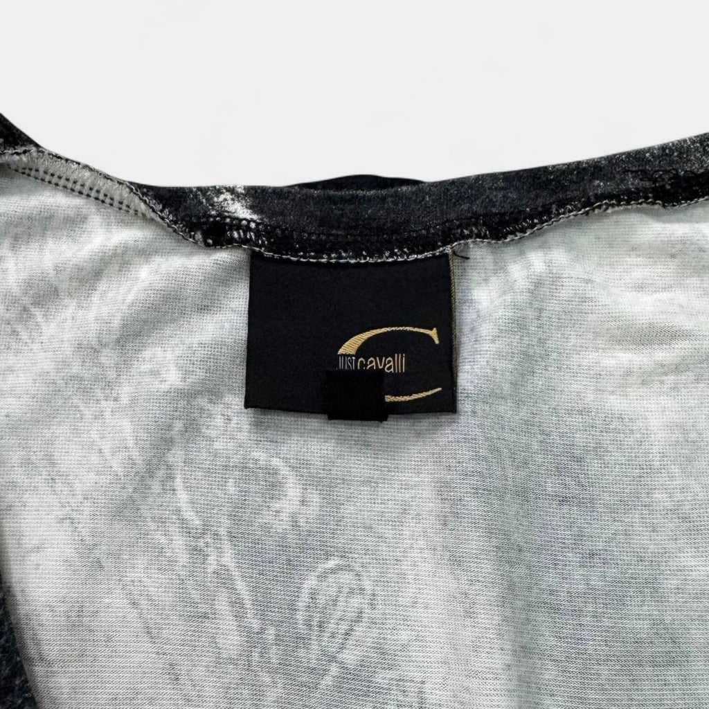 Just Cavalli Bandana Paisley Tie-Dye Scoop Neck Tee