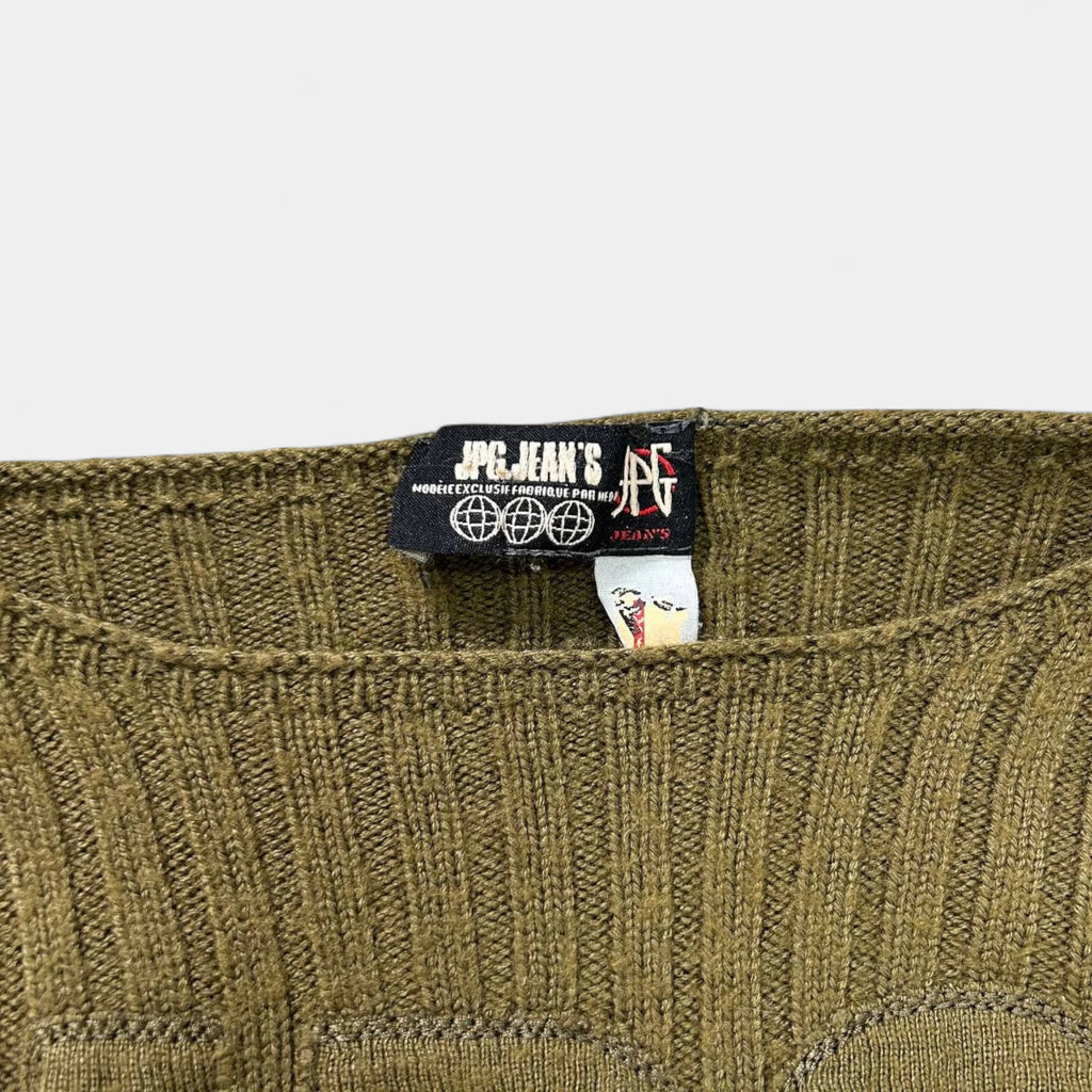 Jean Paul Gaultier 90s Green Khaki Knit Sweater