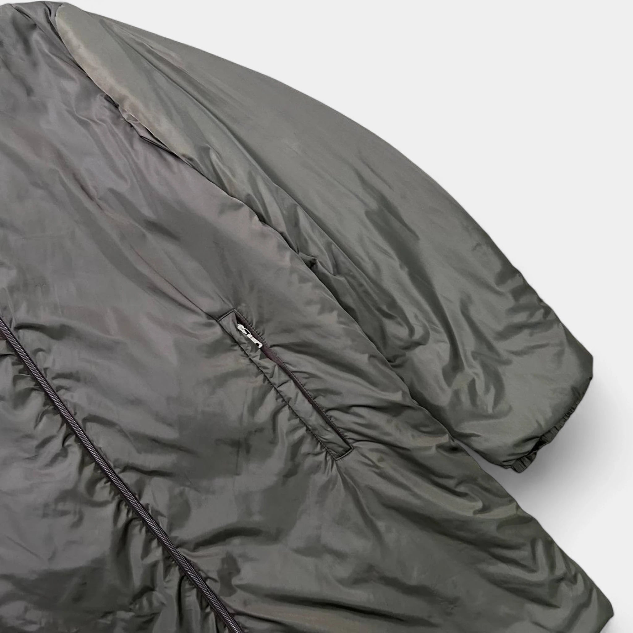 Prada Nylon Green Brown Long Coat