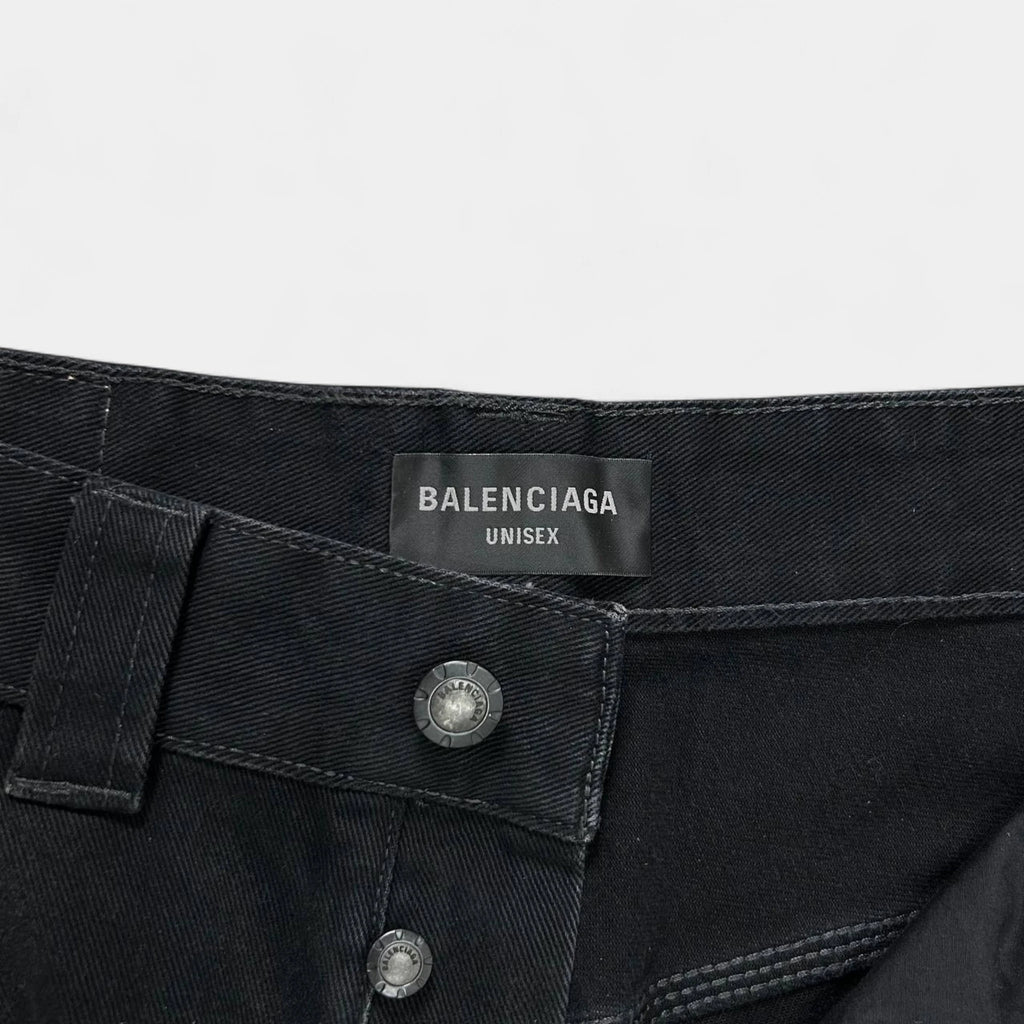 Balenciaga Runway FW25 Ripped Off Double Knee Carpenter Pants