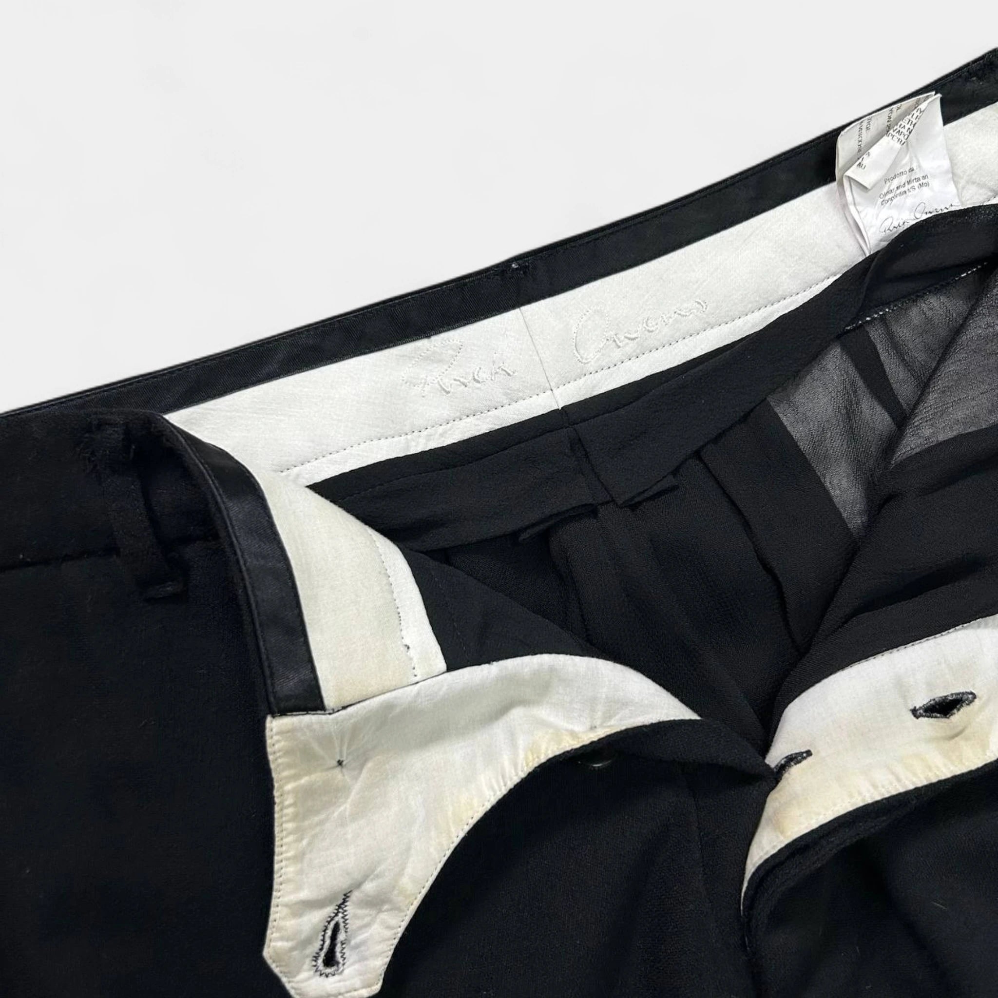 Rick Owens Cropped Drop-Crotch Trousers