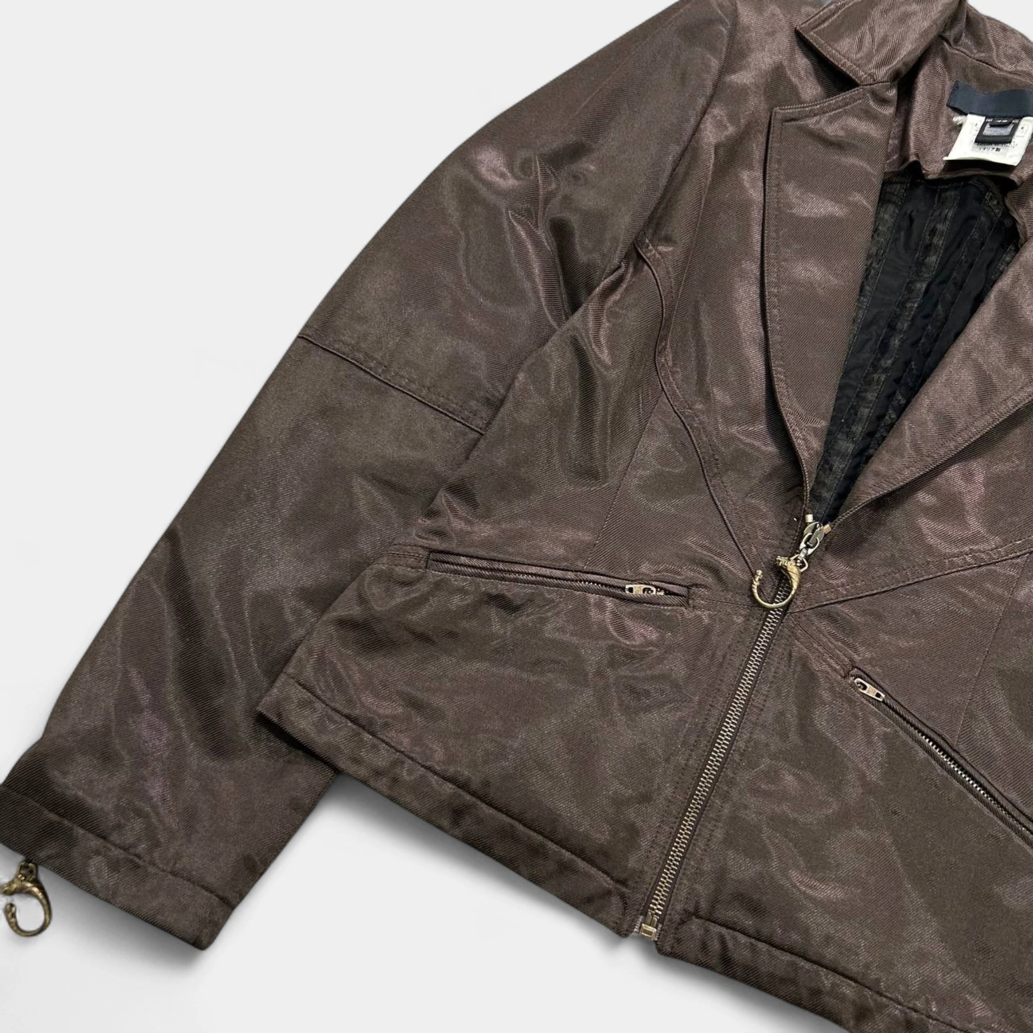 Just Cavalli 2000s Shiny Nylon Blazer Jacket