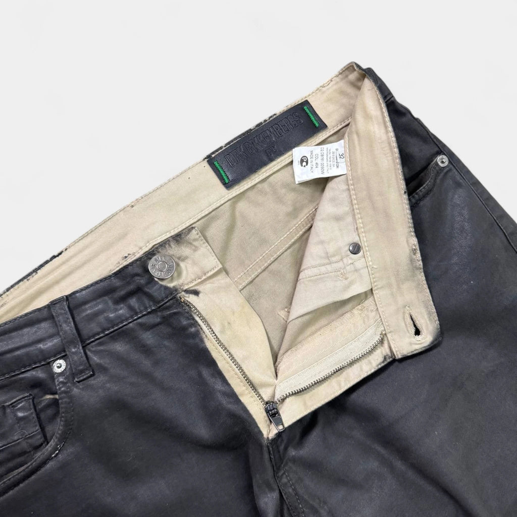 Dirk Bikkembergs Dark Grey Coated Pants