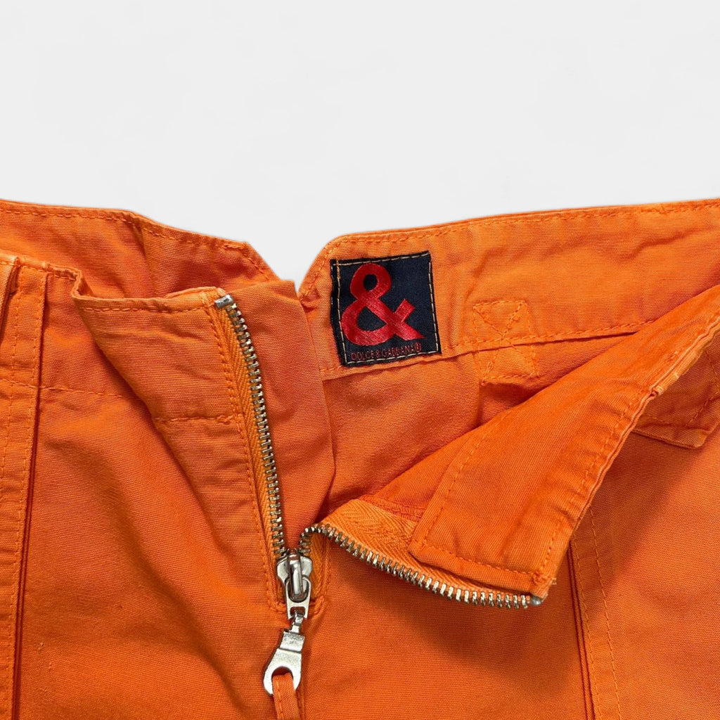 Dolce & Gabbana 2000s Cargo Orange Skirt