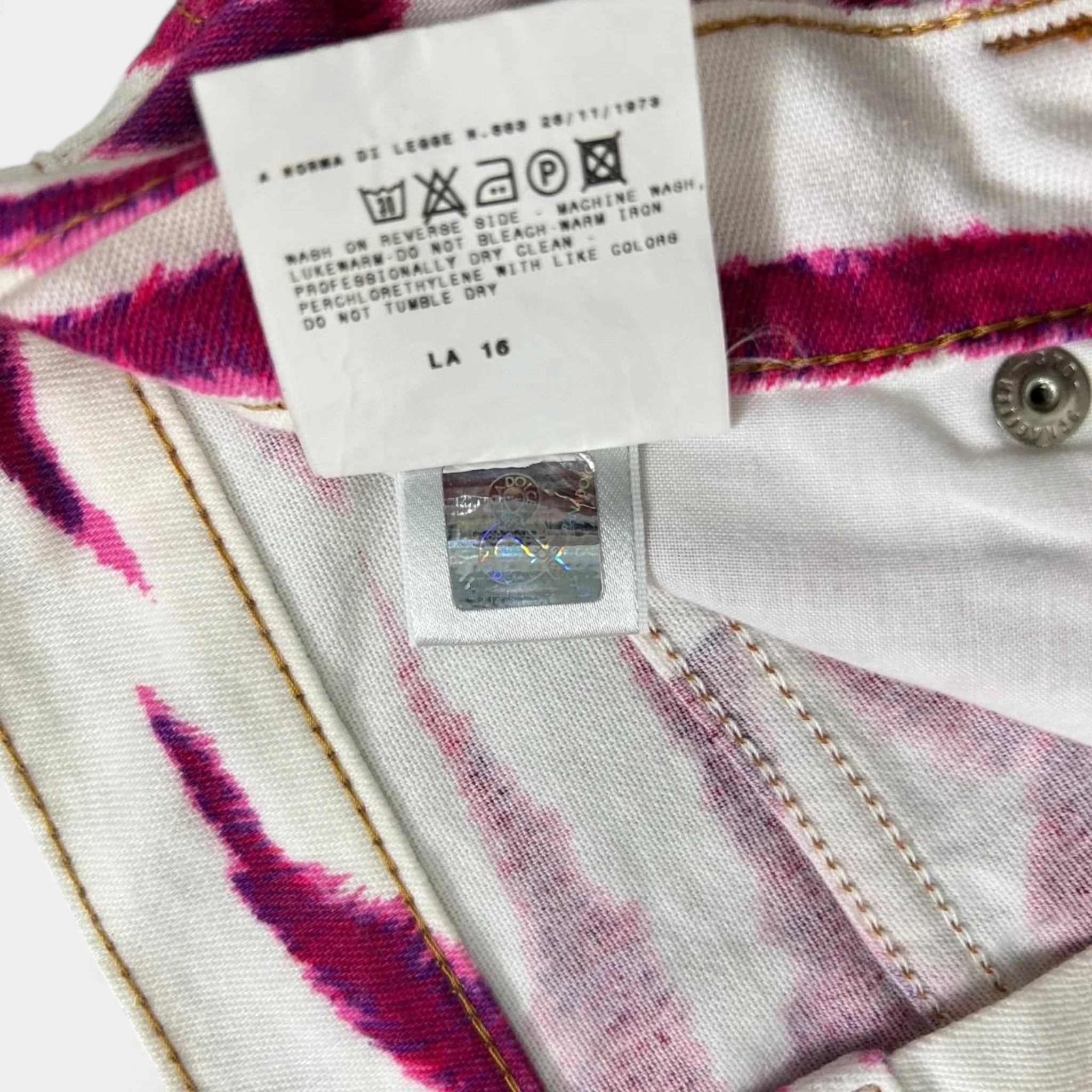 Dolce & Gabbana Pink Zebra Print Flare Jeans