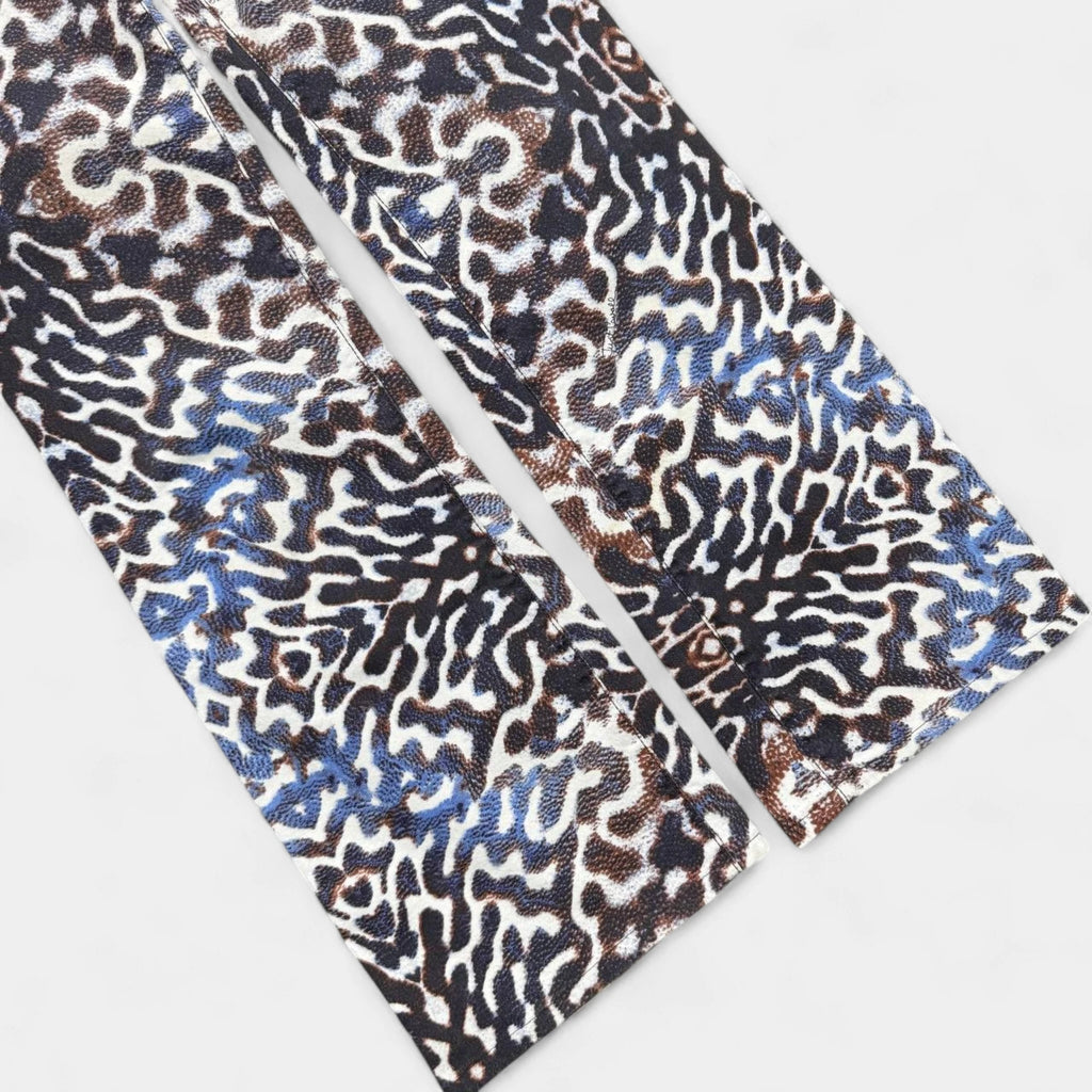 Just Cavalli Mirrored Animal Print Flare Jeans