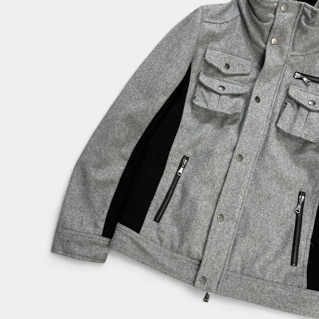 Semantic Design Japanese Grey Cargo Jacket